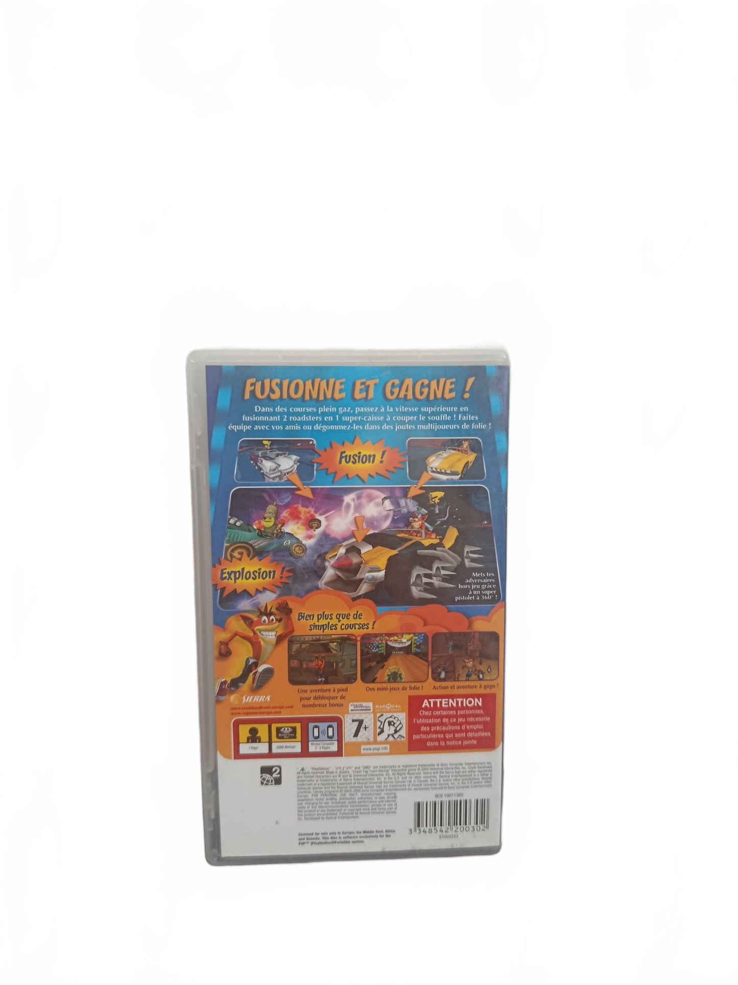 Crash Tag Team Racing PSP Playstation Portable Complet FRA