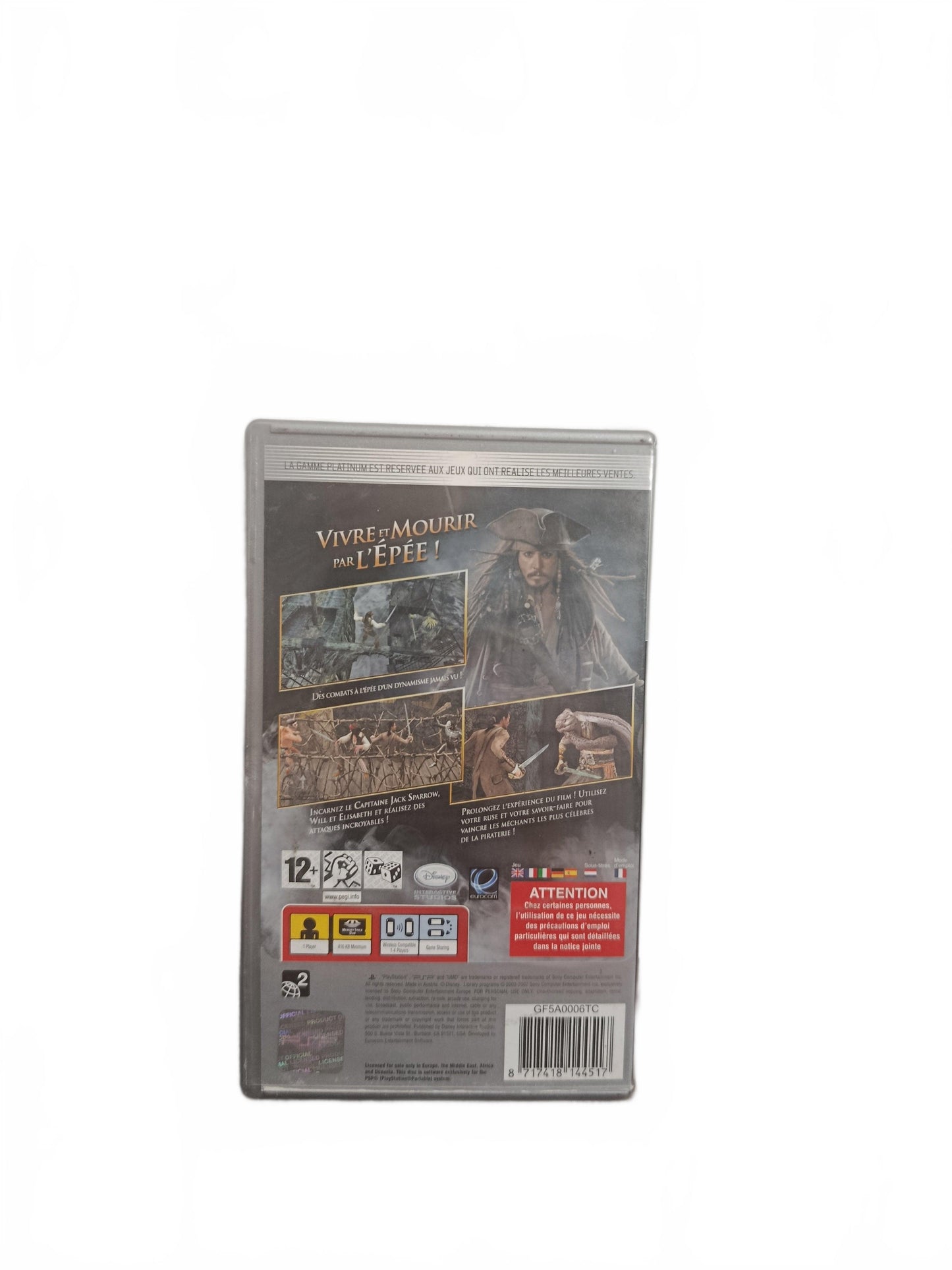 Pirates des Caraïbes : Jusqu’au Bout du Monde PSP Platinum Playstation Portable Complet FRA