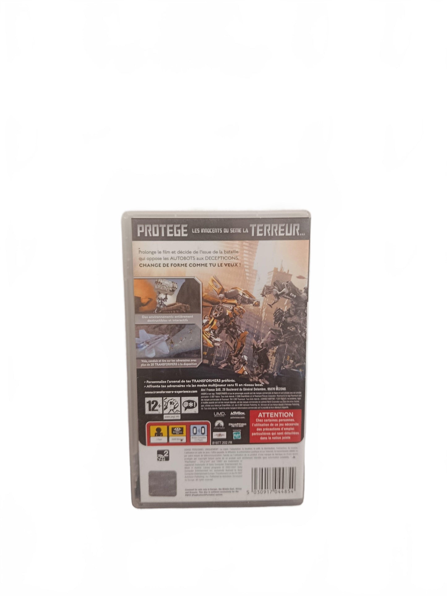 Transformers : Le Jeu PSP Playstation Portable Complet FRA