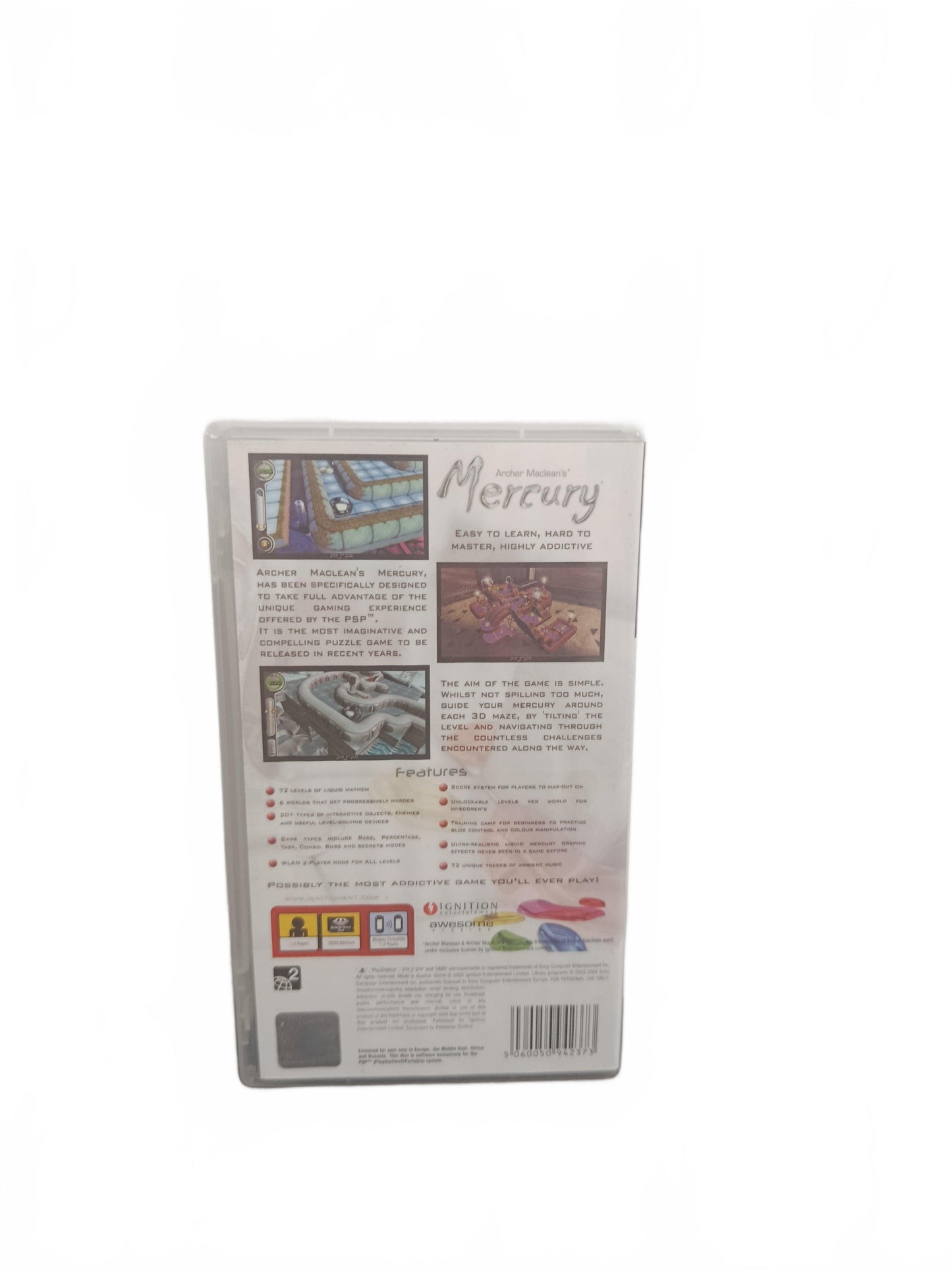 Archer Maclean’s Mercury PSP Playstation Portable Complet FRA