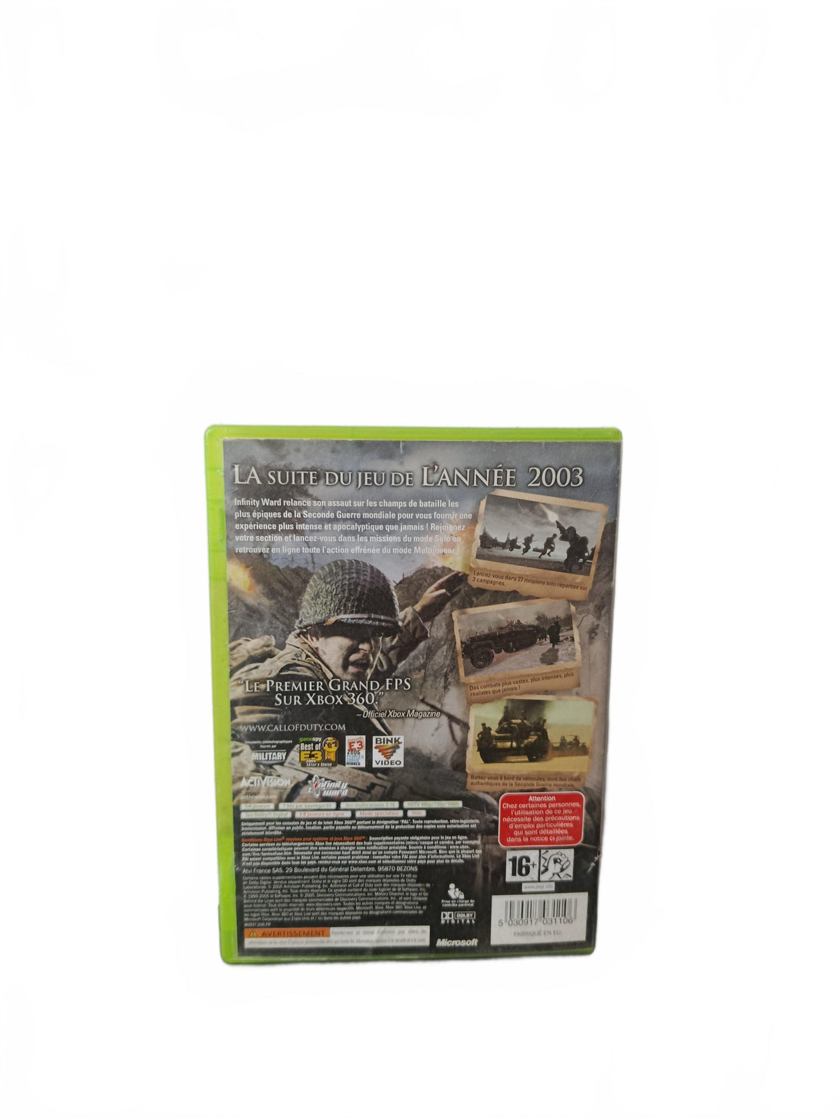 Call of Duty 2 Xbox 360 Complet Version FRA