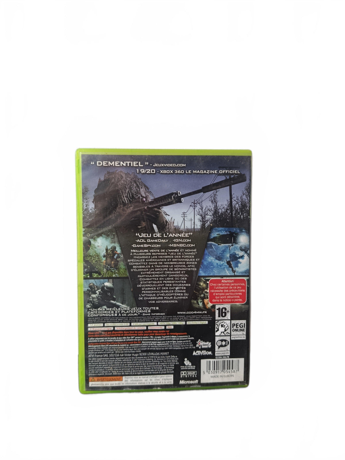 Call of Duty 4: Modern Warfare Game of the Year Edition Xbox 360 Complet Version FRA