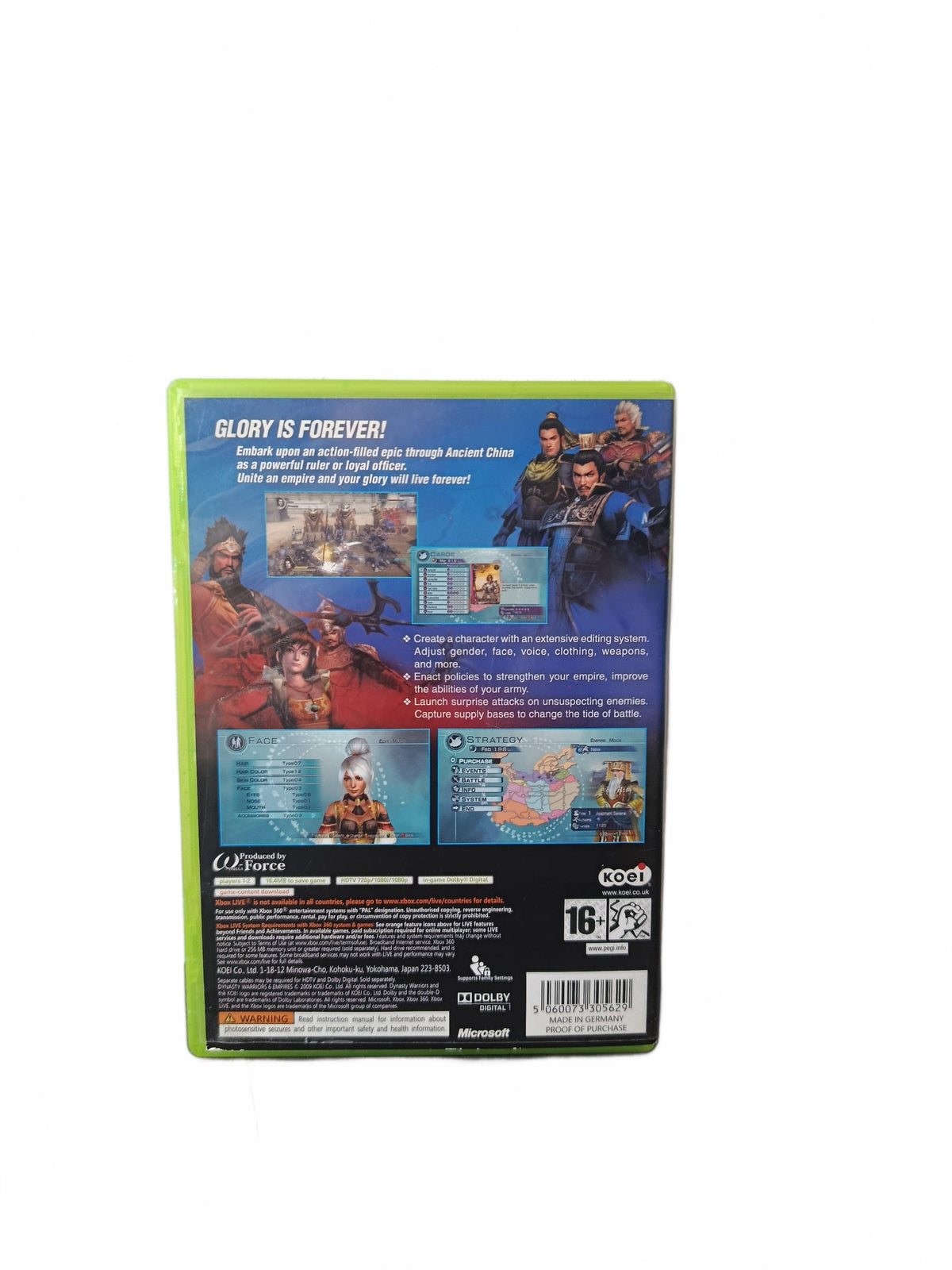 Dynasty Warriors 6 Empires Xbox 360 Complet Version FRA