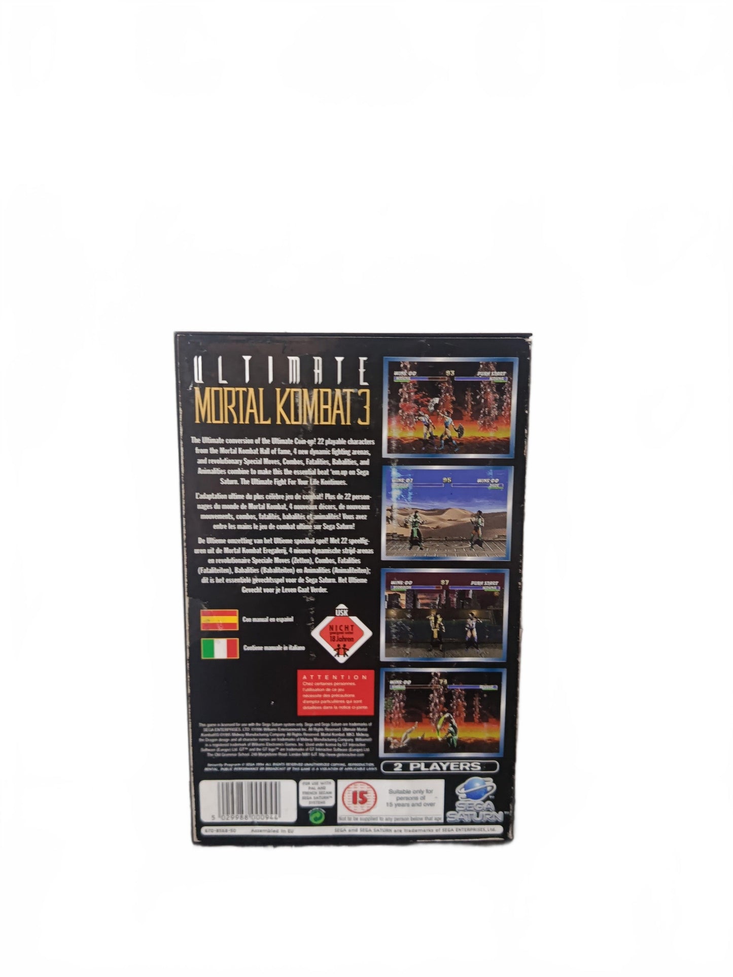 Ultimate Mortal Kombat 3 Sega Saturn Complet Version EUR