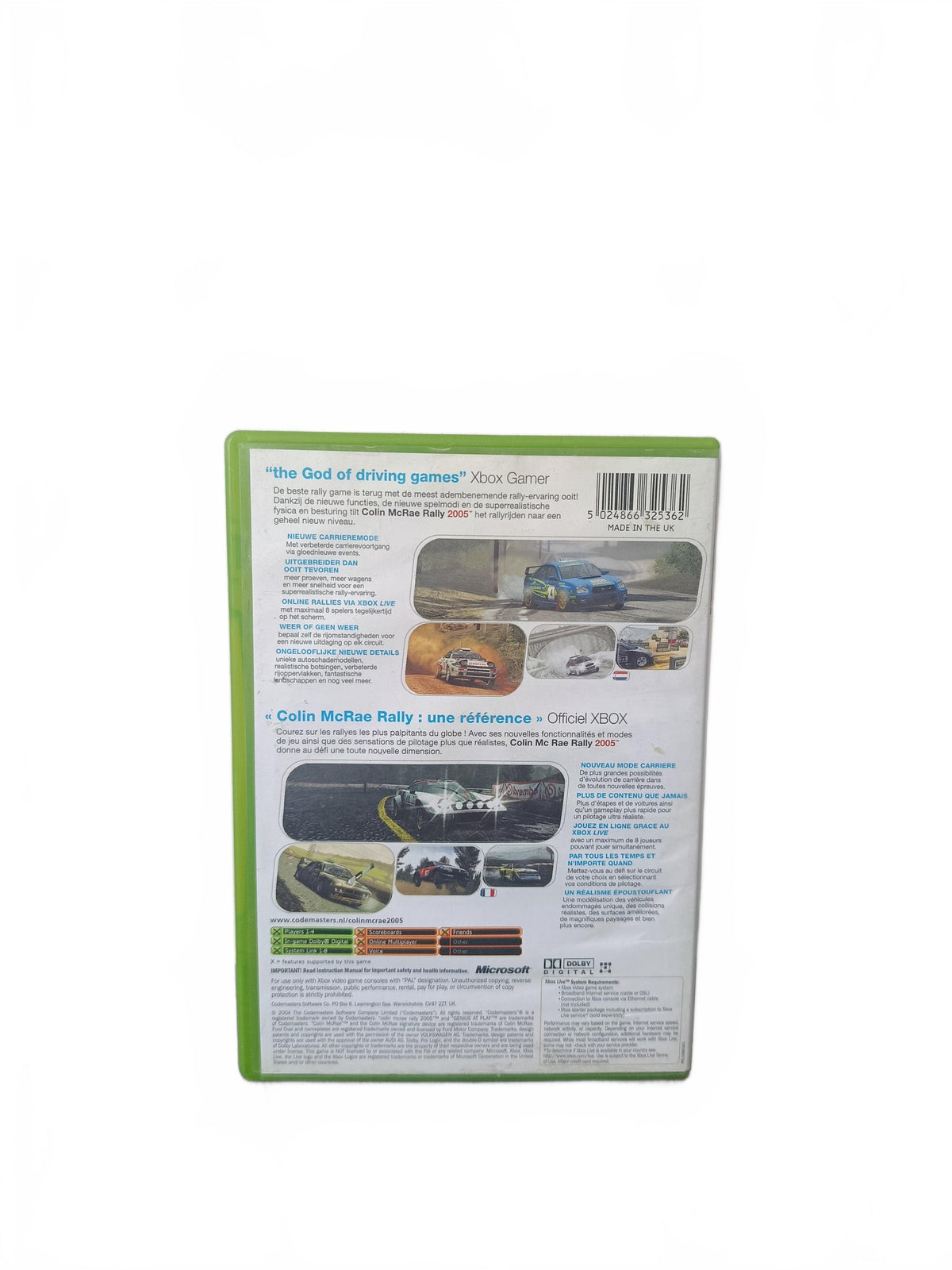 Colin McRae Rally 2005 Xbox Complet Version FRA