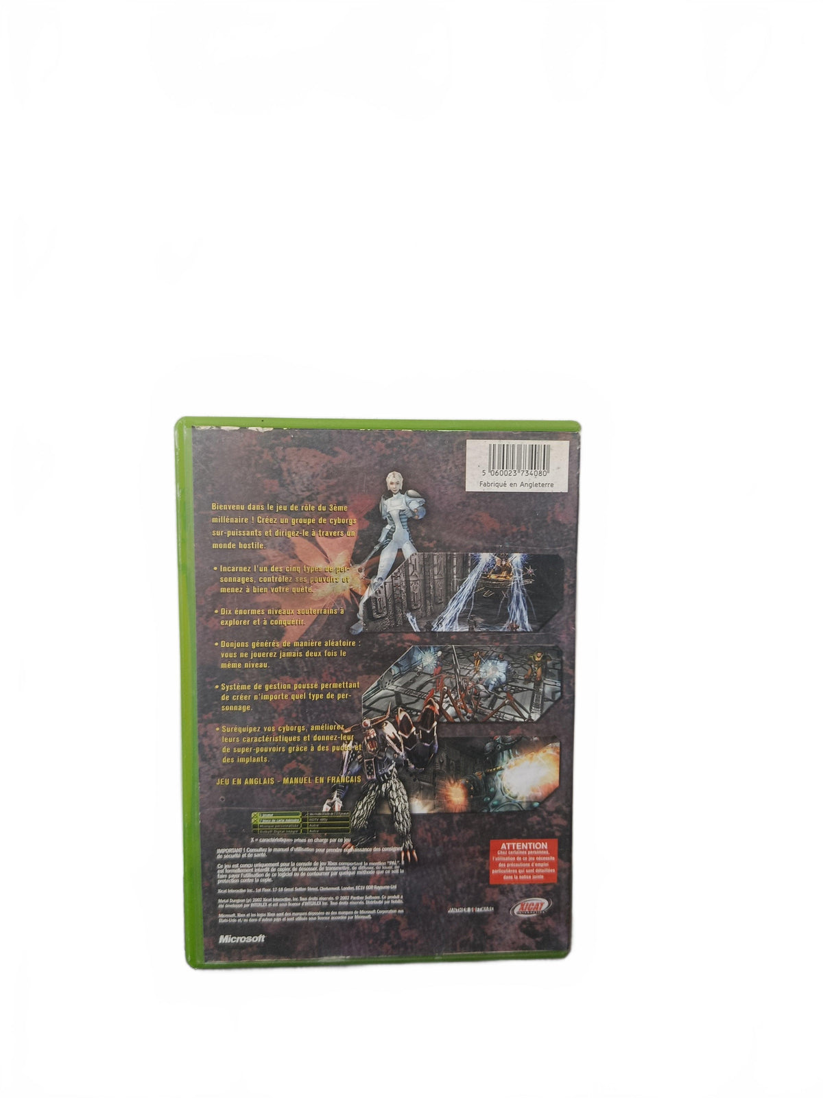 Metal Dungeon Xbox Complet Version FRA