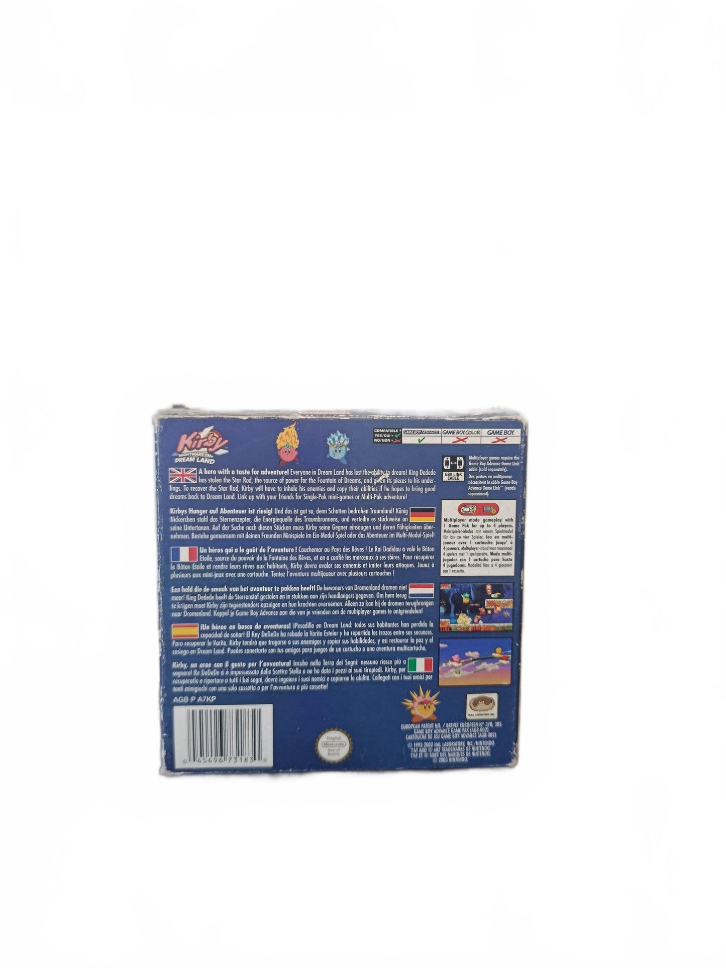 kirby Dream Land Game Boy Advance GBA Version FRA
