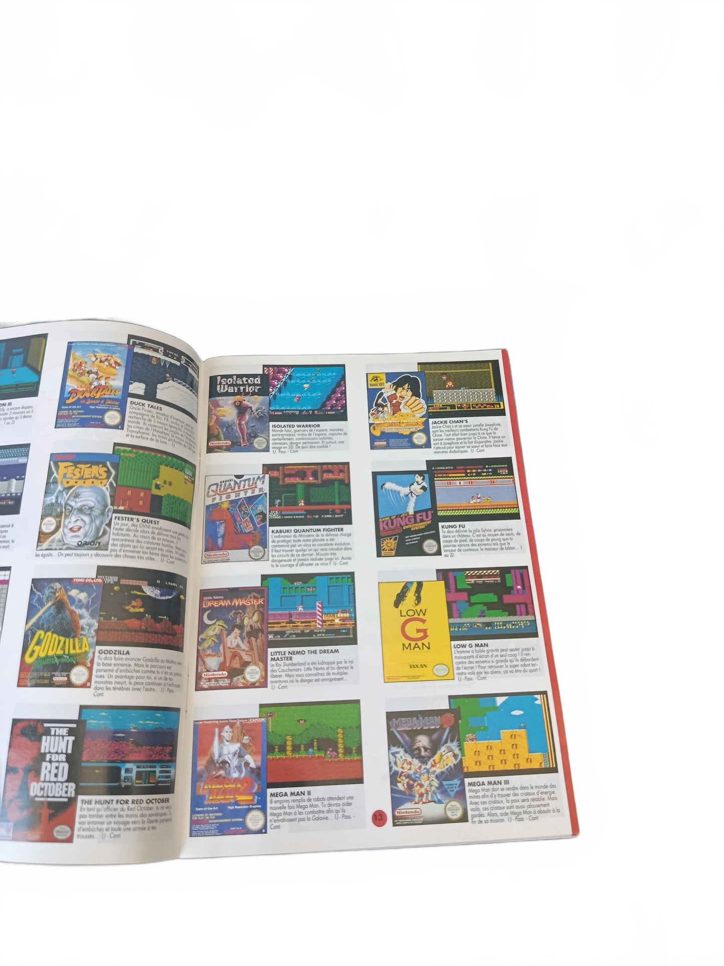 Notice Complète Catalogue Nintendo NES Jeux Version FRA