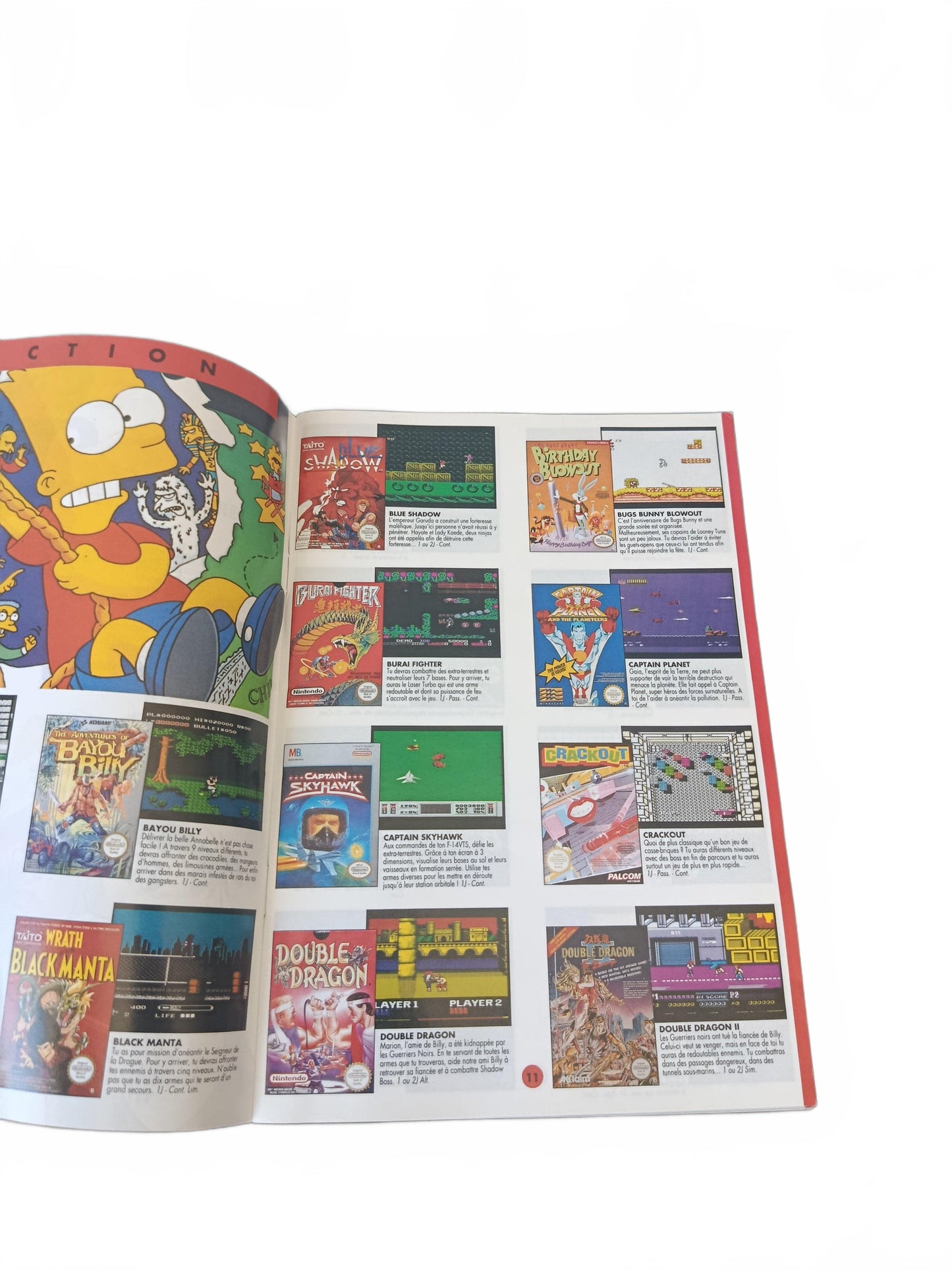 Notice Complète Catalogue Nintendo NES Jeux Version FRA