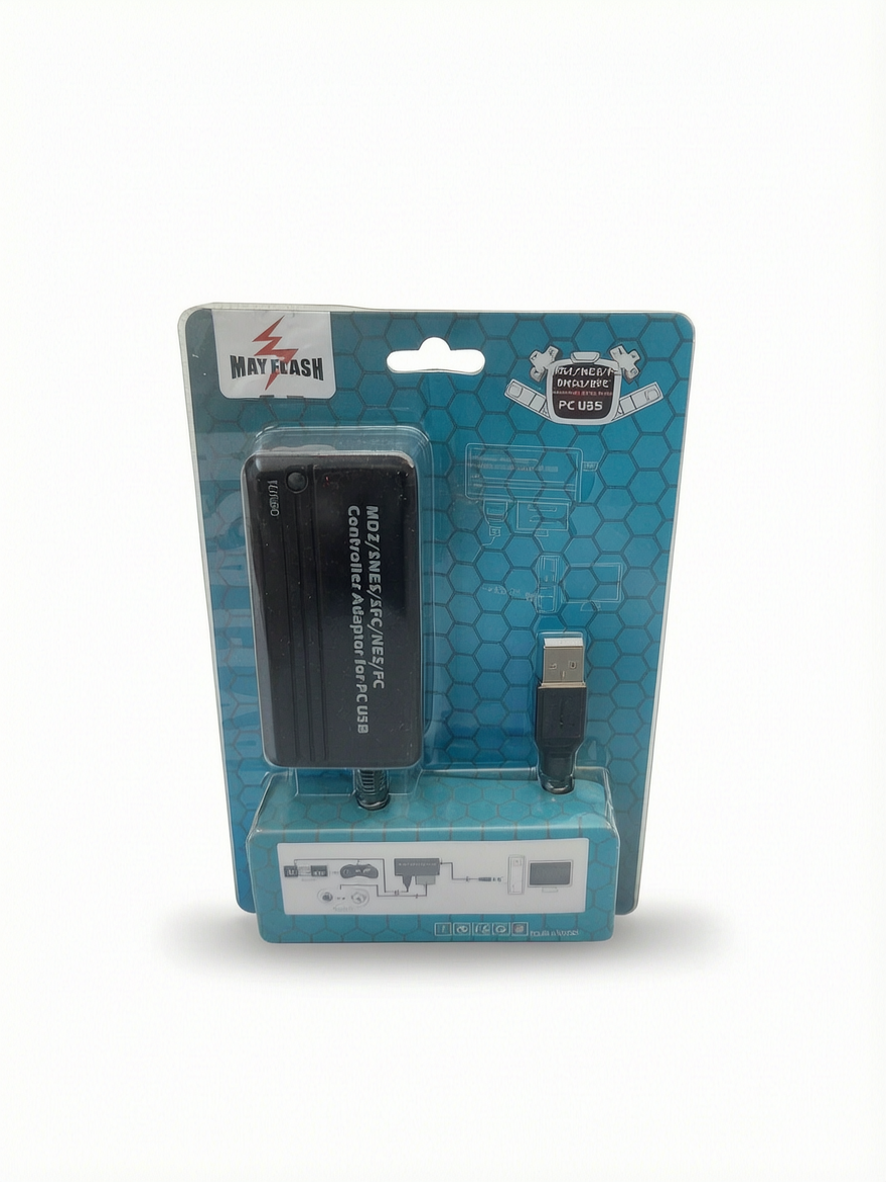 Adaptateur Mayflash Manettes Mega Drive Nintendo Entertainment System Super Nintendo et Super Famicom vers PC USB Neuf