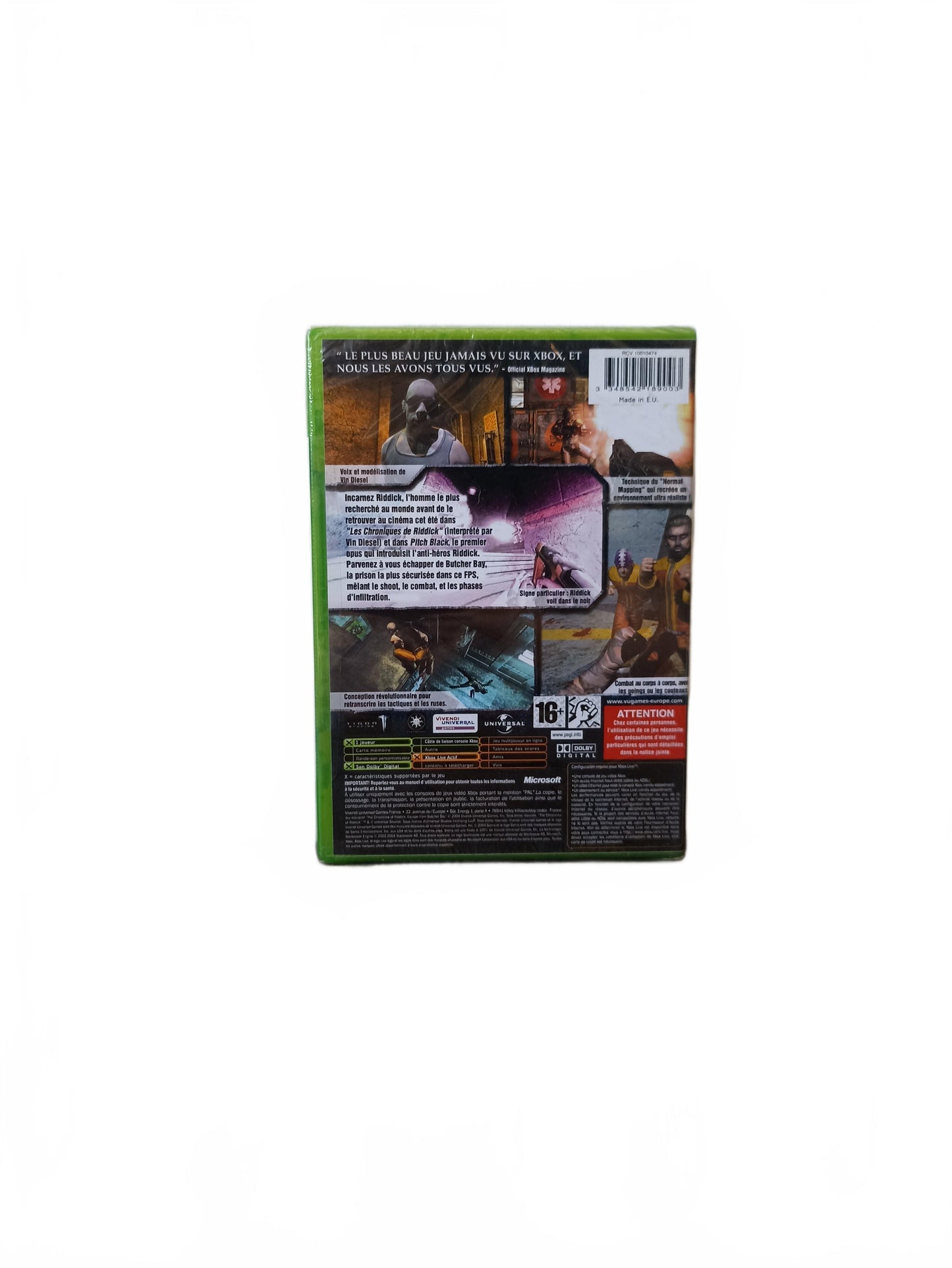 The Chronicles of Riddick: Escape from Butcher Bay blister Xbox