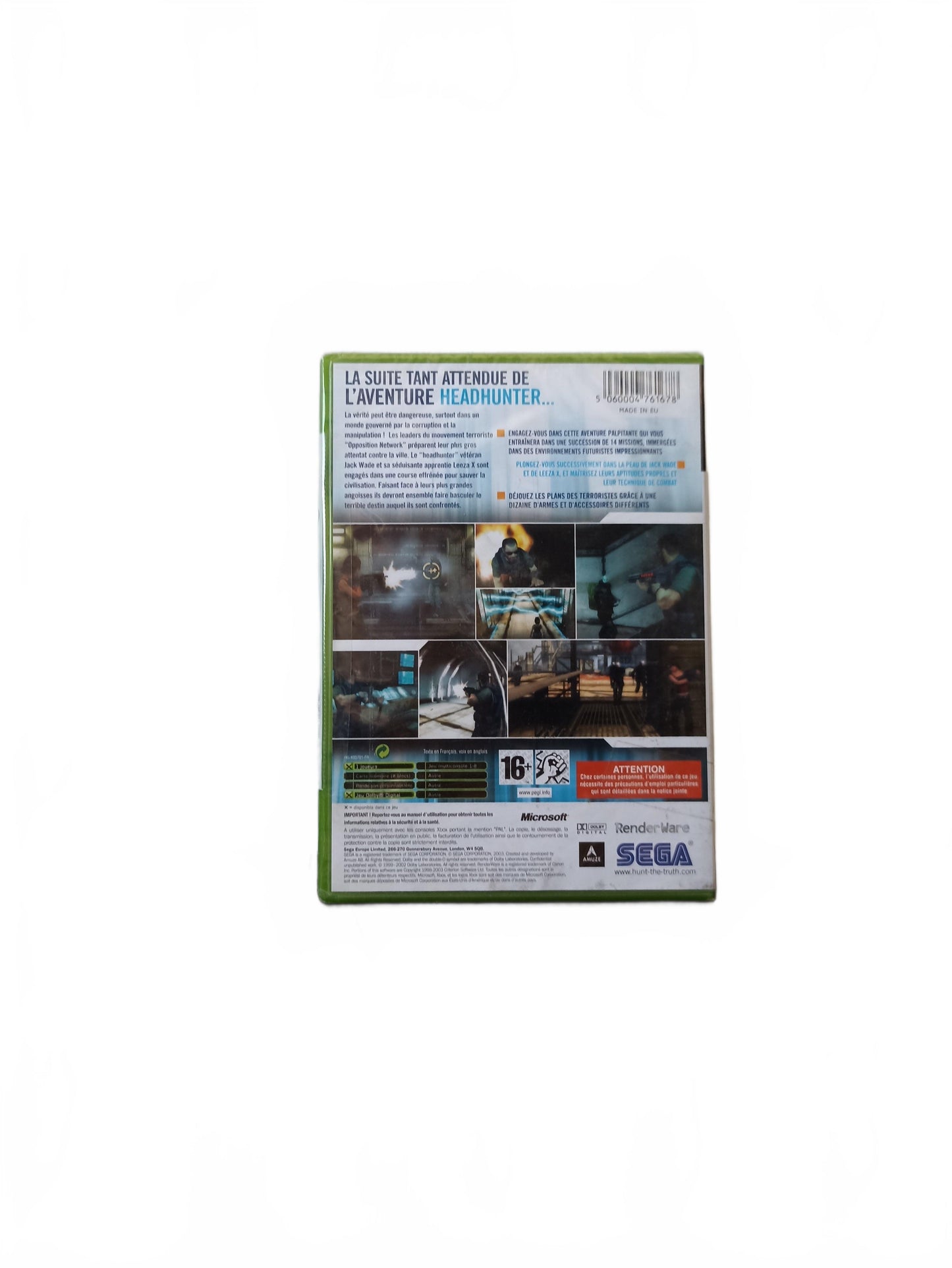 Headhunter Redemption blister Xbox