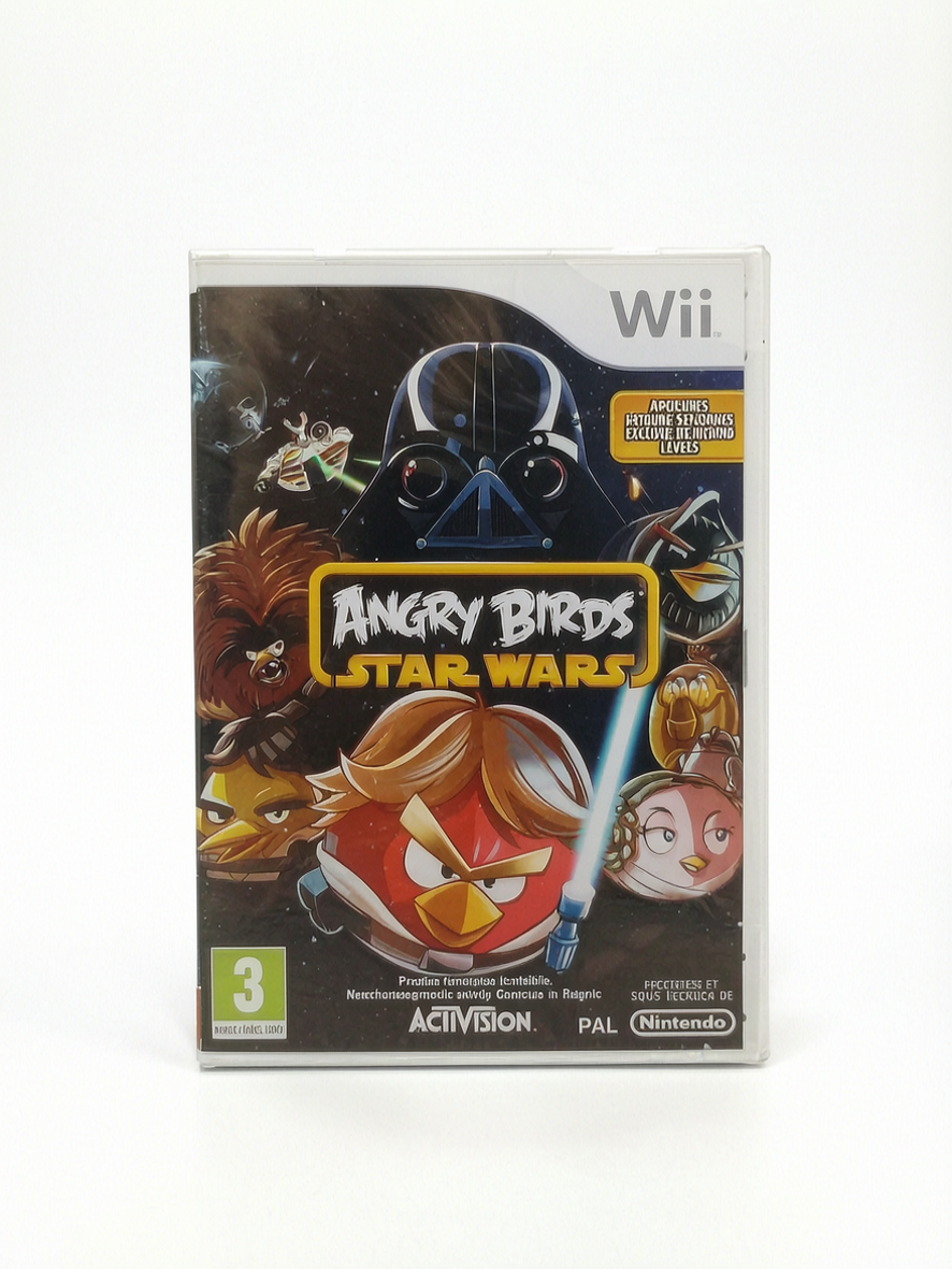 Angry Birds Star Wars blister Wii trace d'usure visible