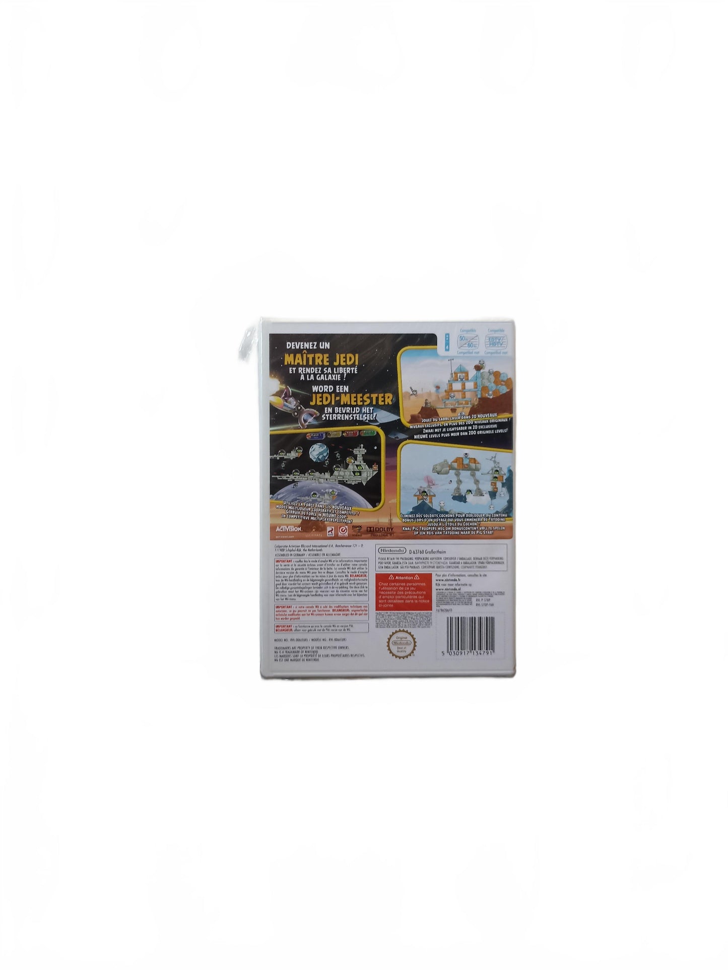 Angry Birds Star Wars blister Wii trace d'usure visible