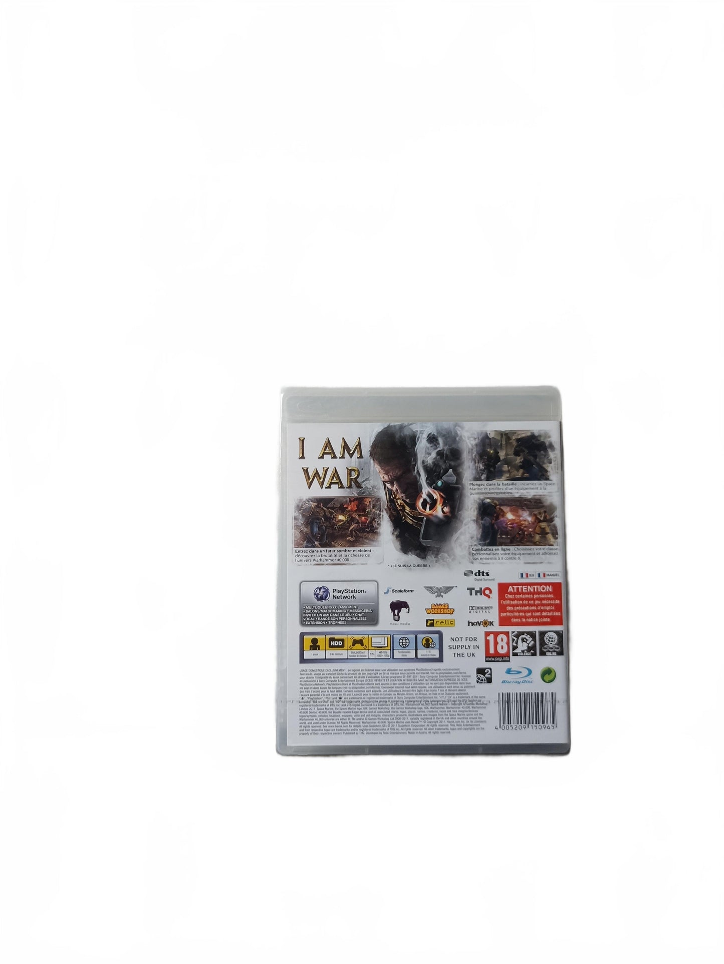 Warhammer 40,000 Space Marine Blister PS3