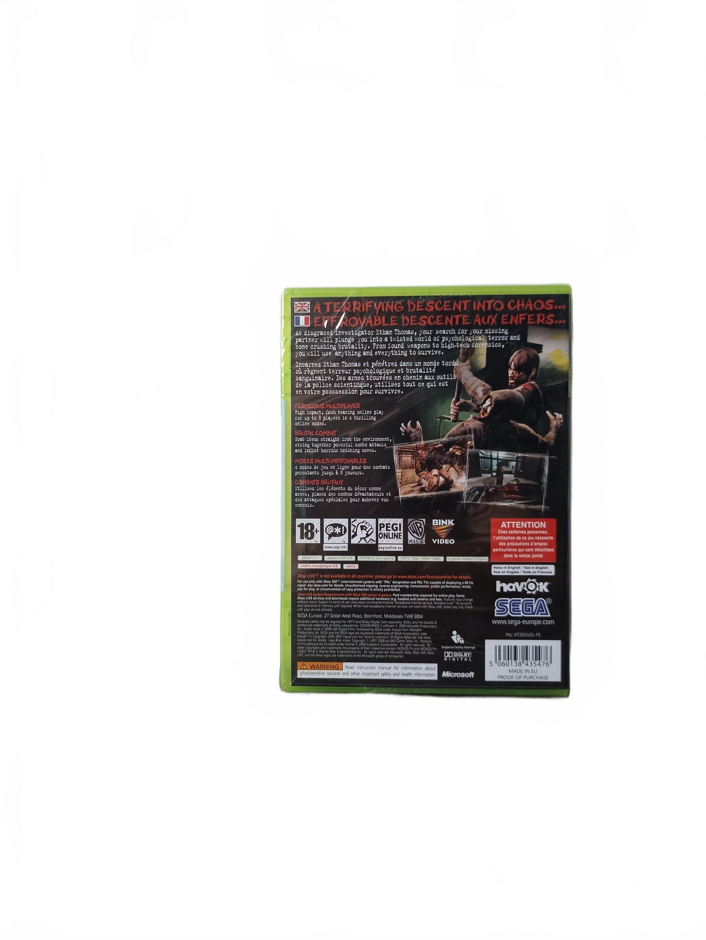 Condemned 2 Blister Xbox 360 Blister
