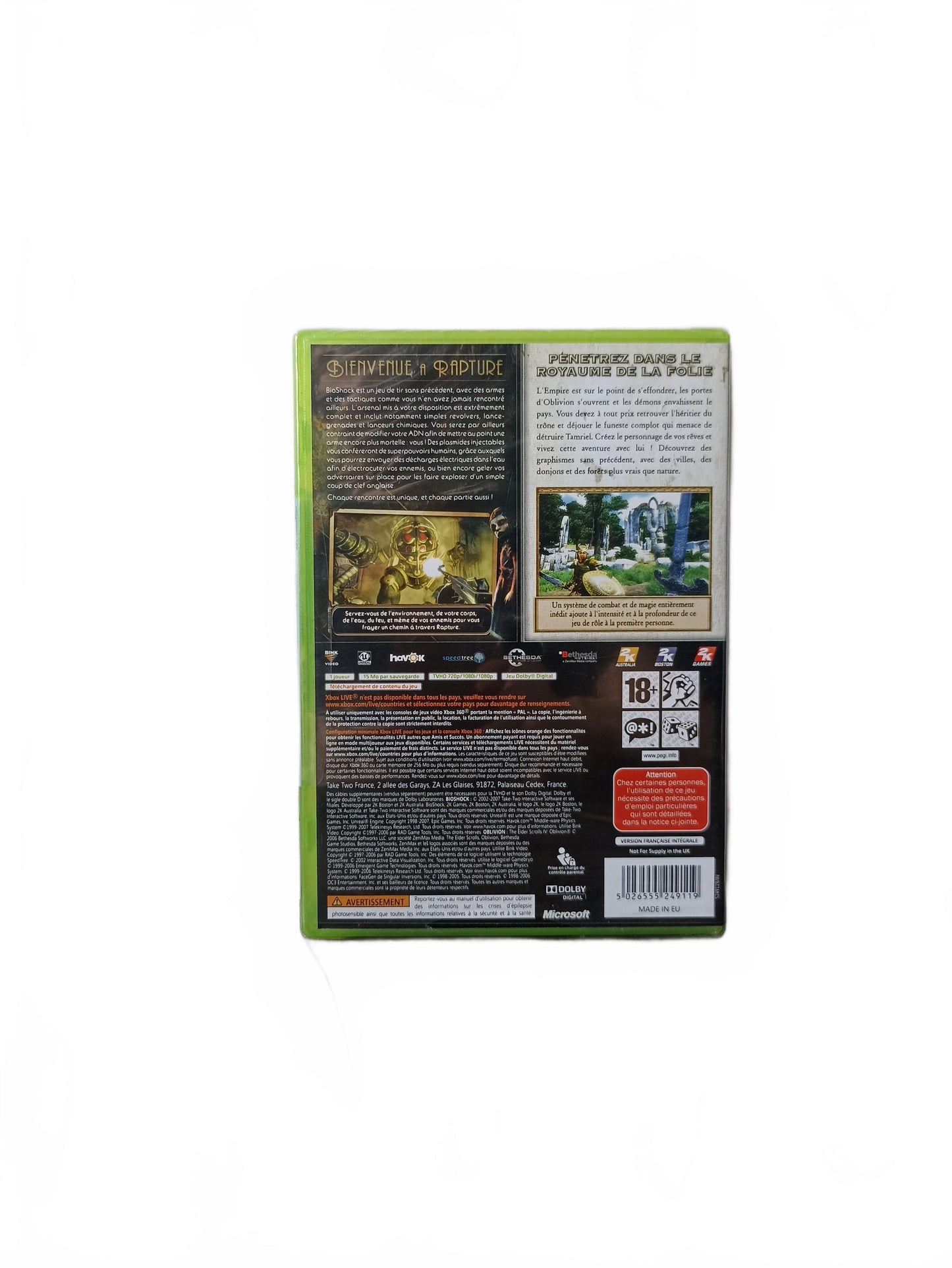 Bioshock x Oblivion Xbox 360 Blister