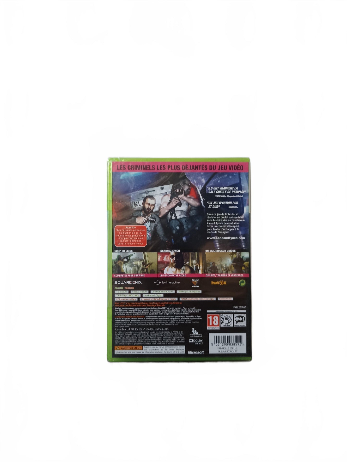 Kane & Lynch Dog Days 2 Xbox 360 Blister