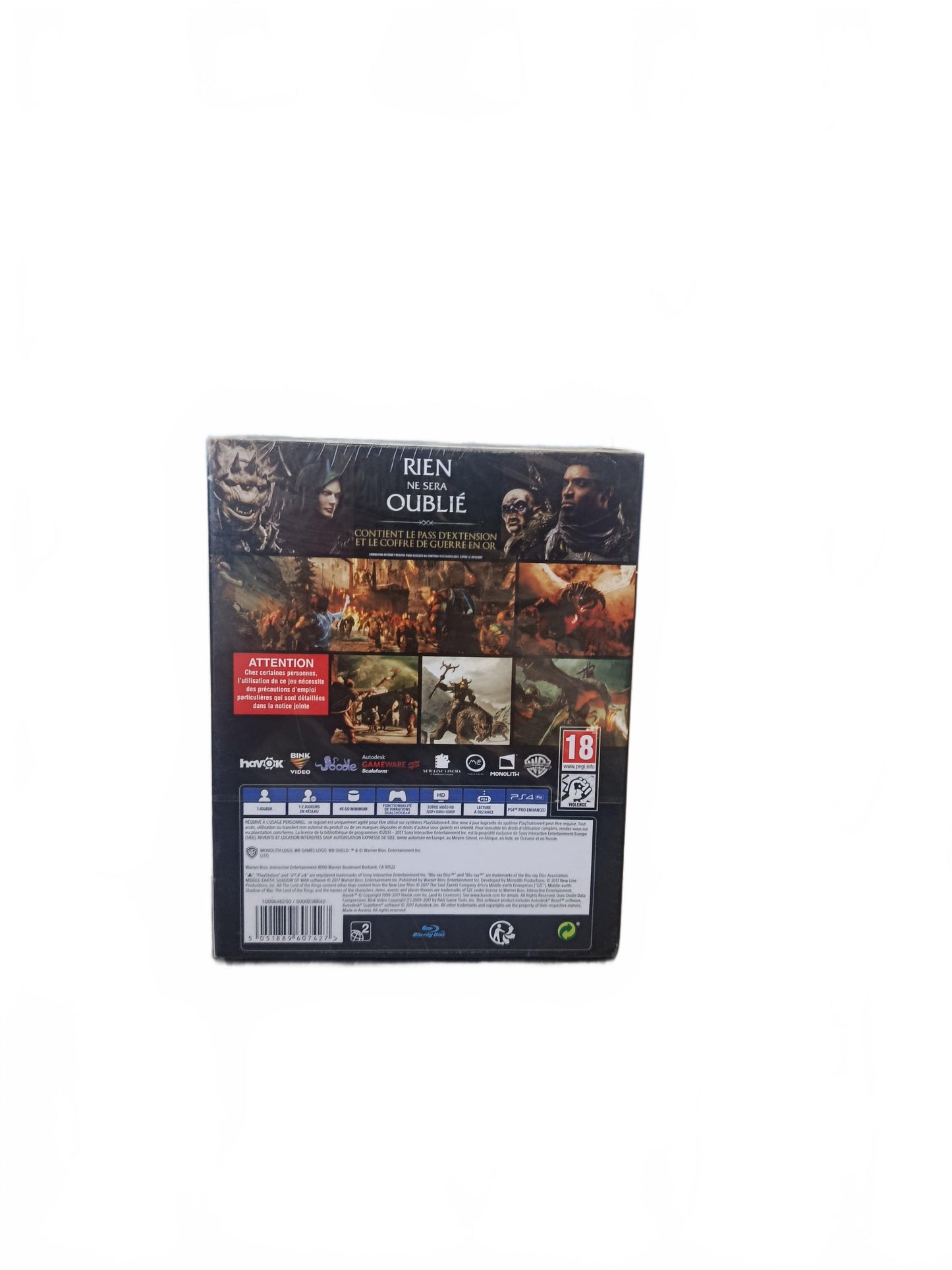 L'ombre de la Guerre Playstation 4 (PS4) Neuf