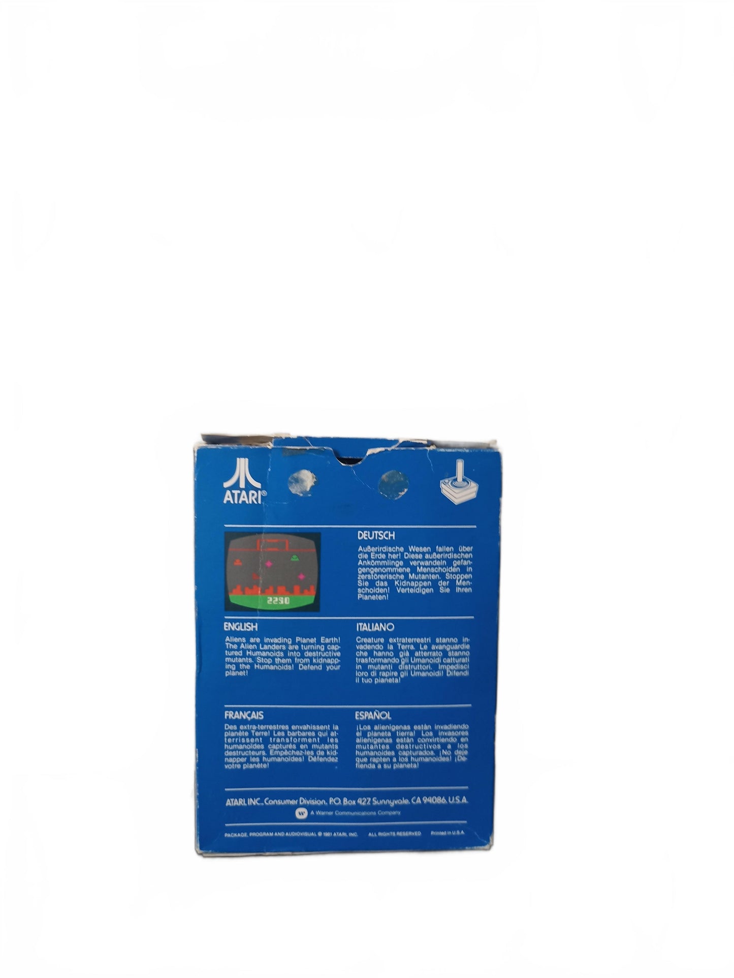 Defender Atari 2600 PAL Complet