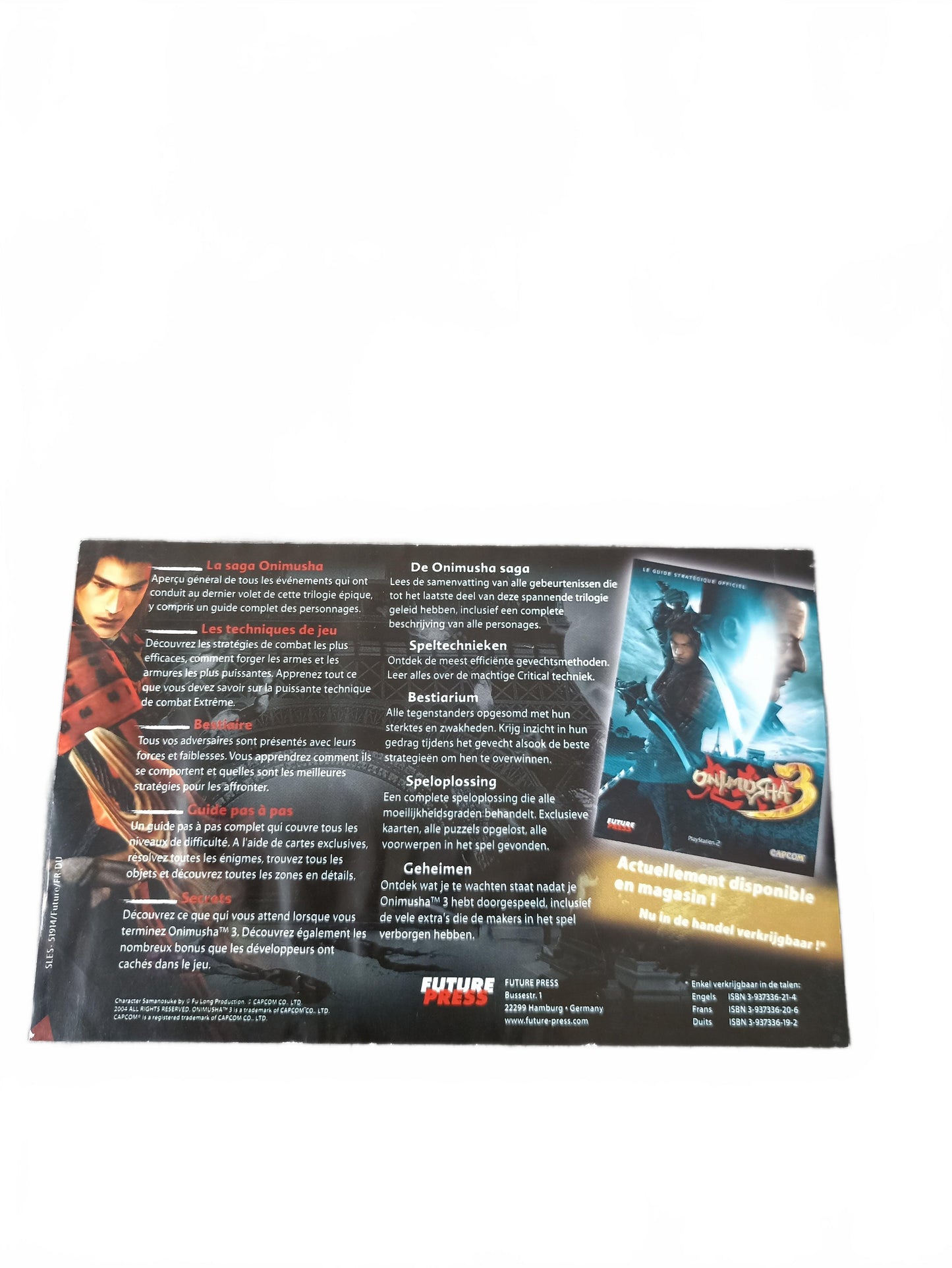 Carte Capcom Onimusha 3 Playstation 2 (PS2)
