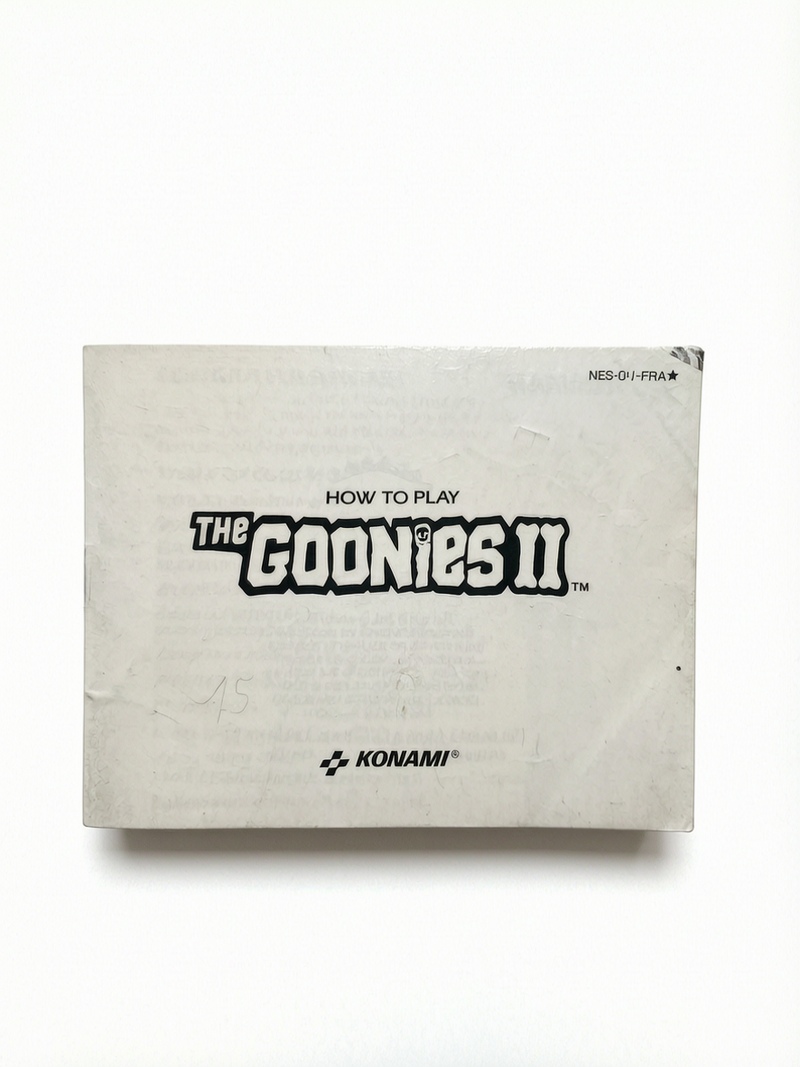 Notice Goonies II Nintendo NES