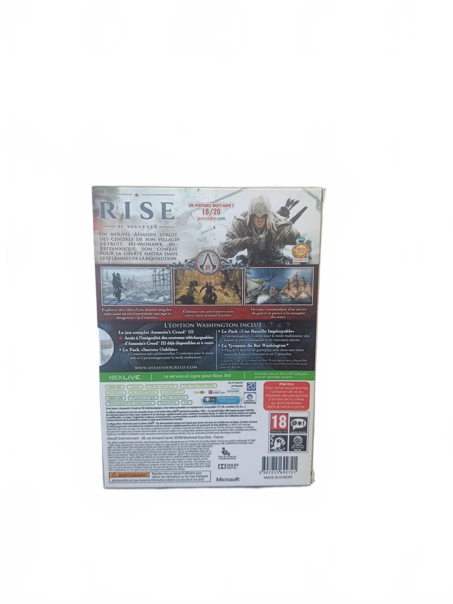Assassin’s Creed III Edition Washington , Xbox 360