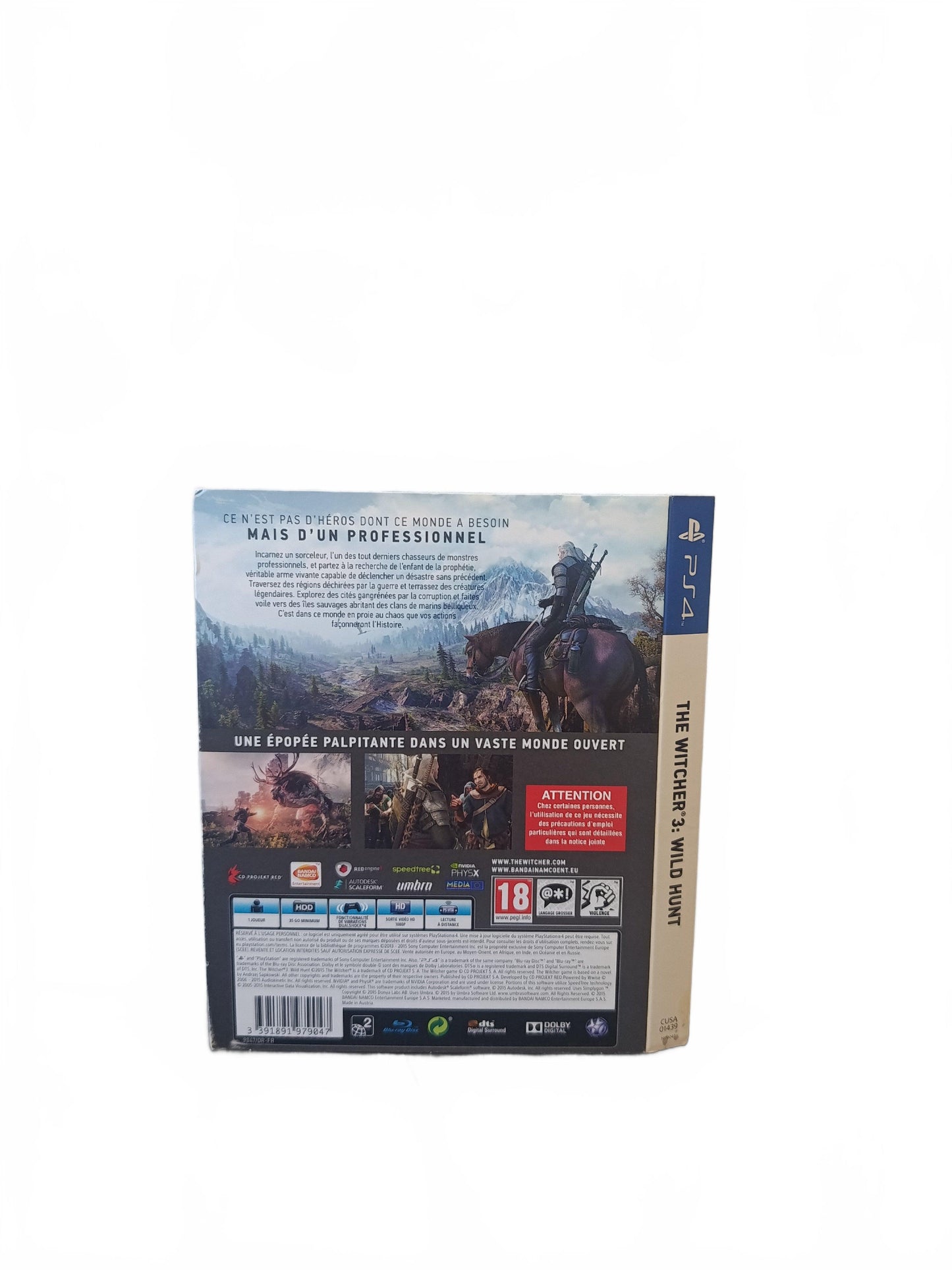 Fourreau The Witcher 3: Wild Hunt ; PlayStation 4 (PS4)