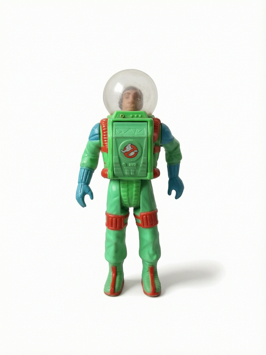 Figurine seule The Real Ghost Busters (Bras articuler) Ecto-Glow / combinaison spatiale avec casque Kenner vintage
