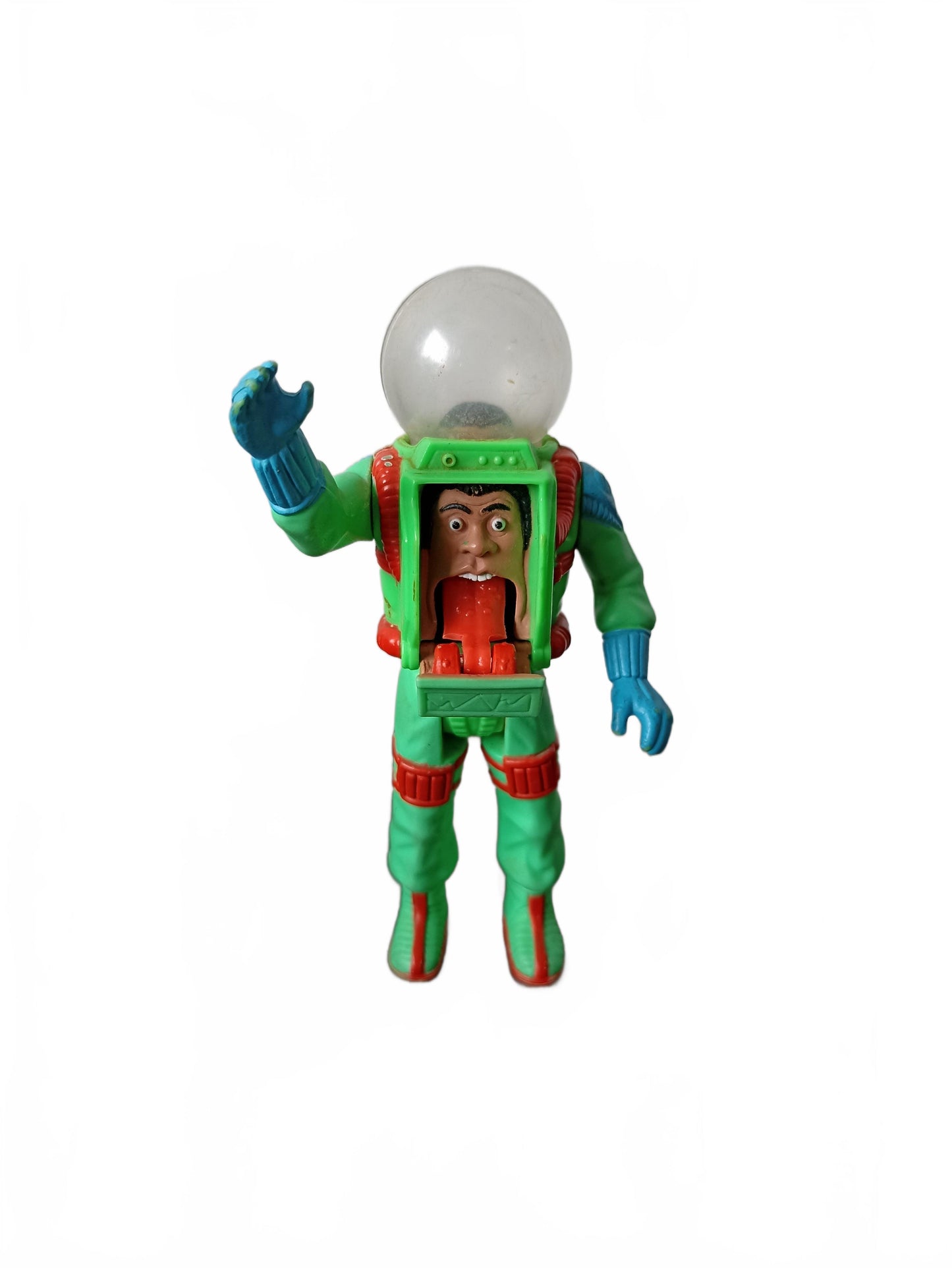 Figurine seule The Real Ghost Busters (Bras articuler) Ecto-Glow / combinaison spatiale avec casque Kenner vintage