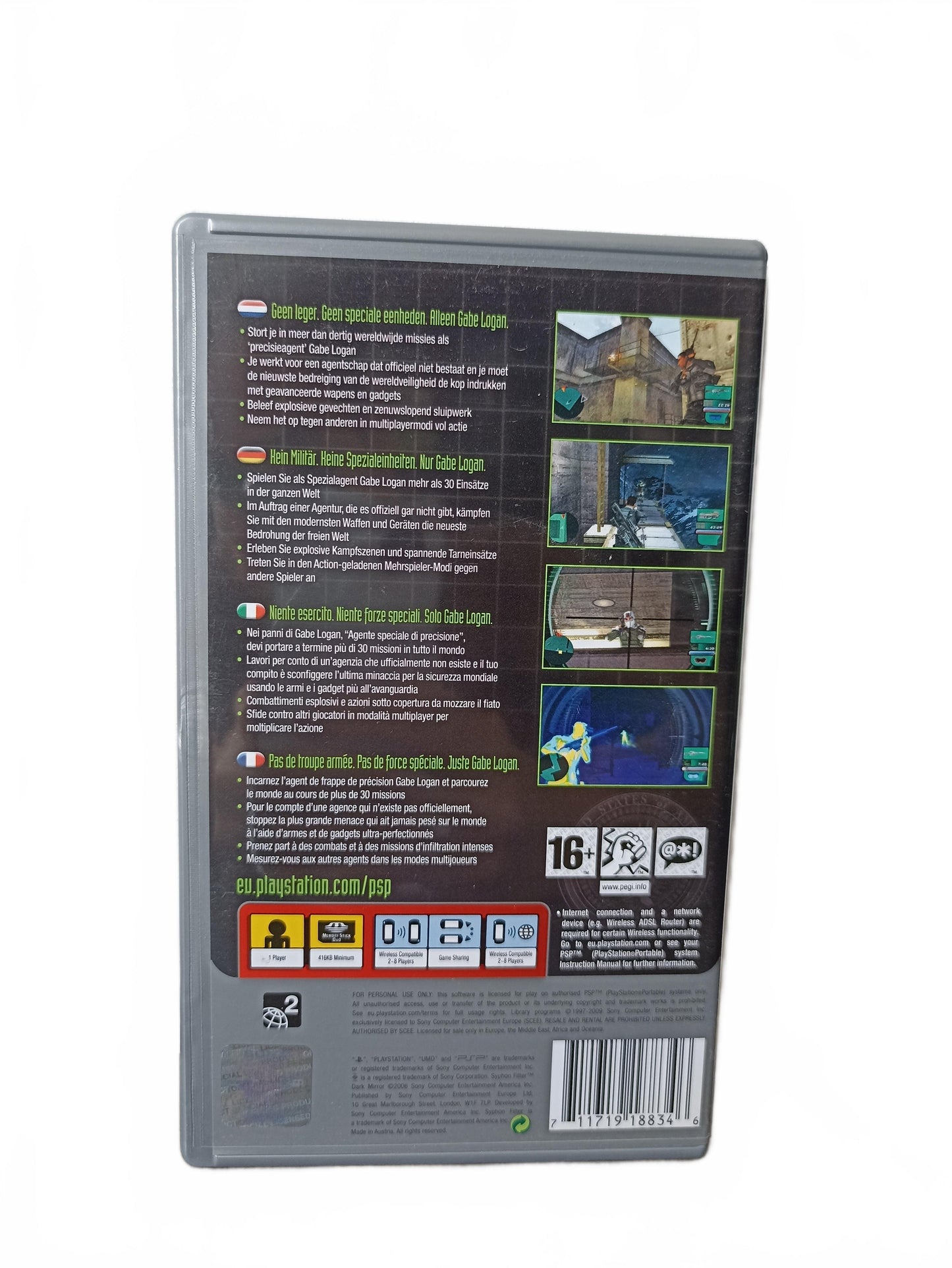 Syphon Filter: Dark Mirror Playstation Portable Version Platinum