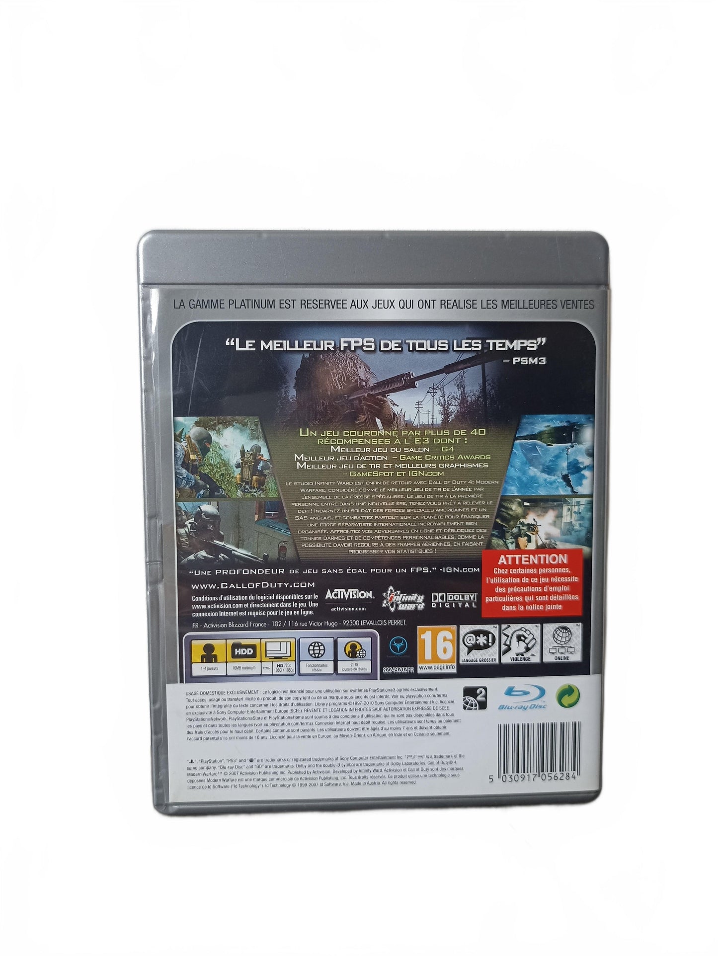 Call of Duty 4: Modern Warfare Playstation 3 PS3 Platinum