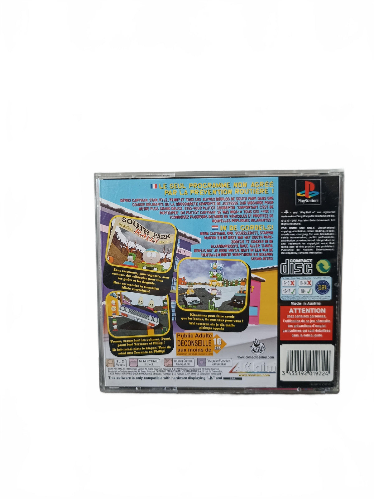 South Park Rally PlayStation 1 (PS1) sans jaquette avant