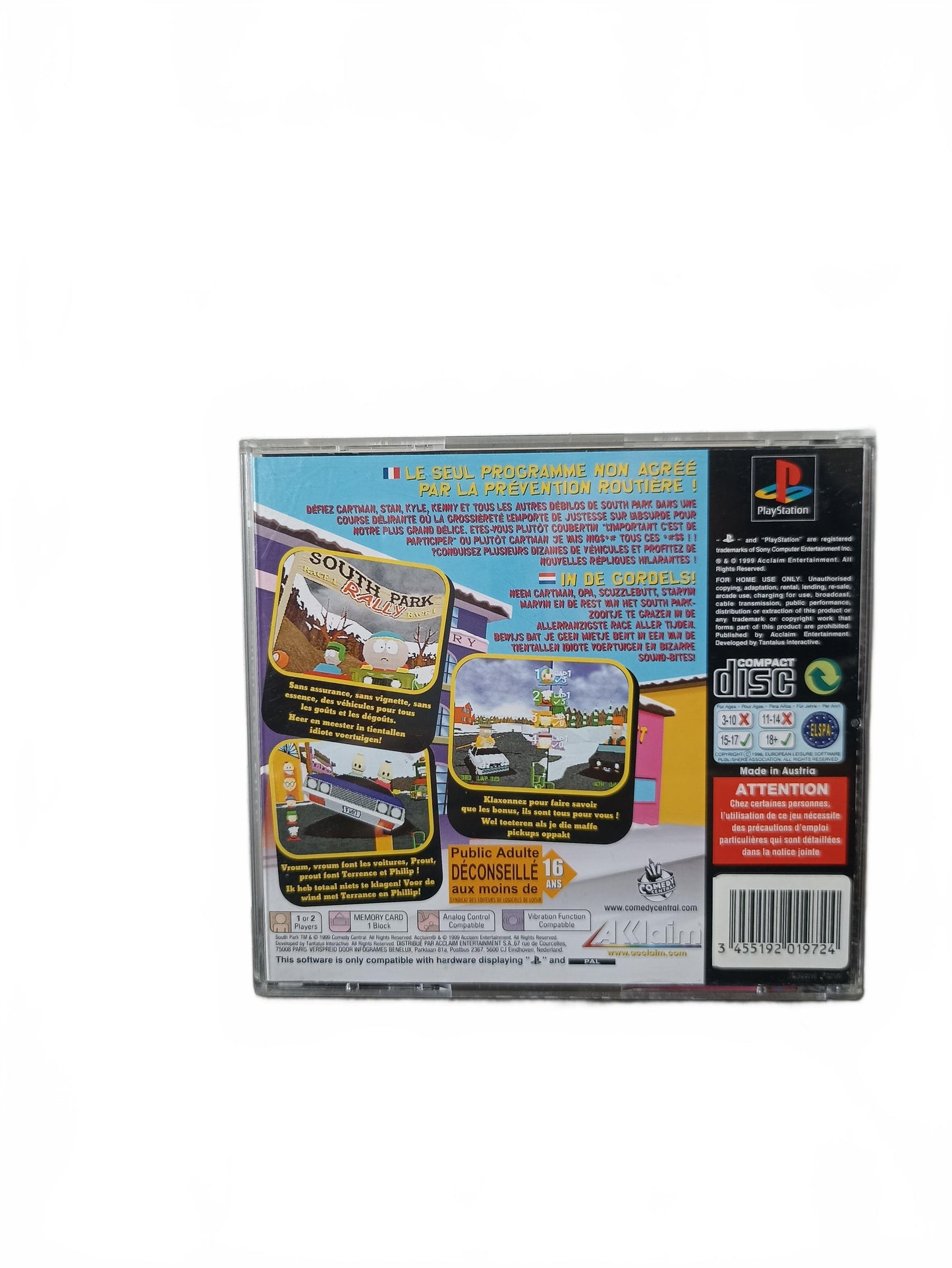 South Park Rally PlayStation 1 (PS1) sans jaquette avant