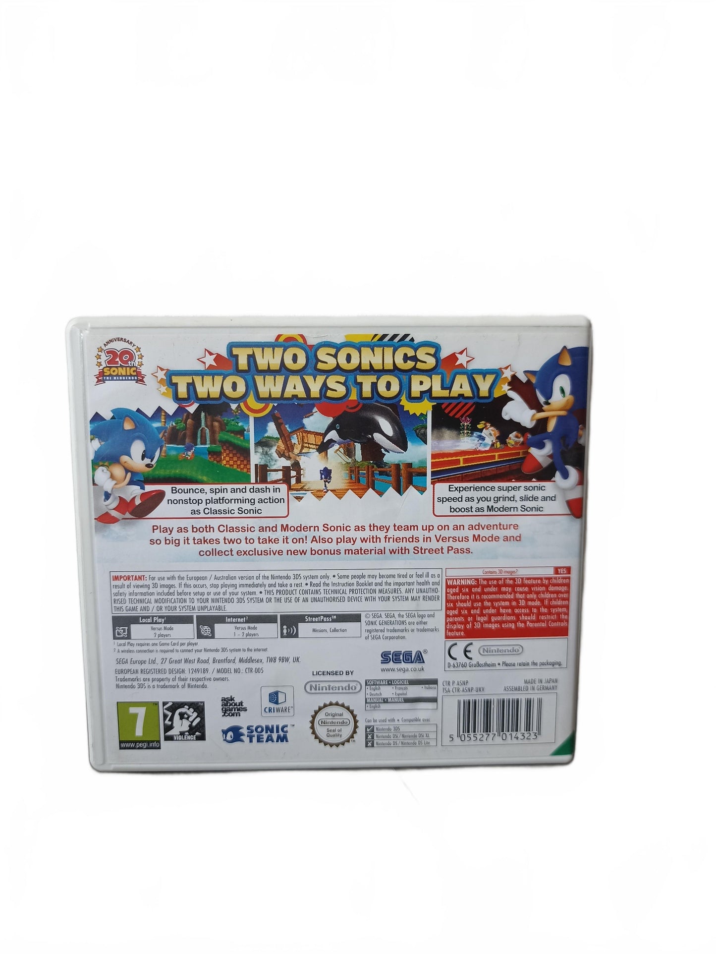 Sonic Generations — Nintendo 3DS — édition standard