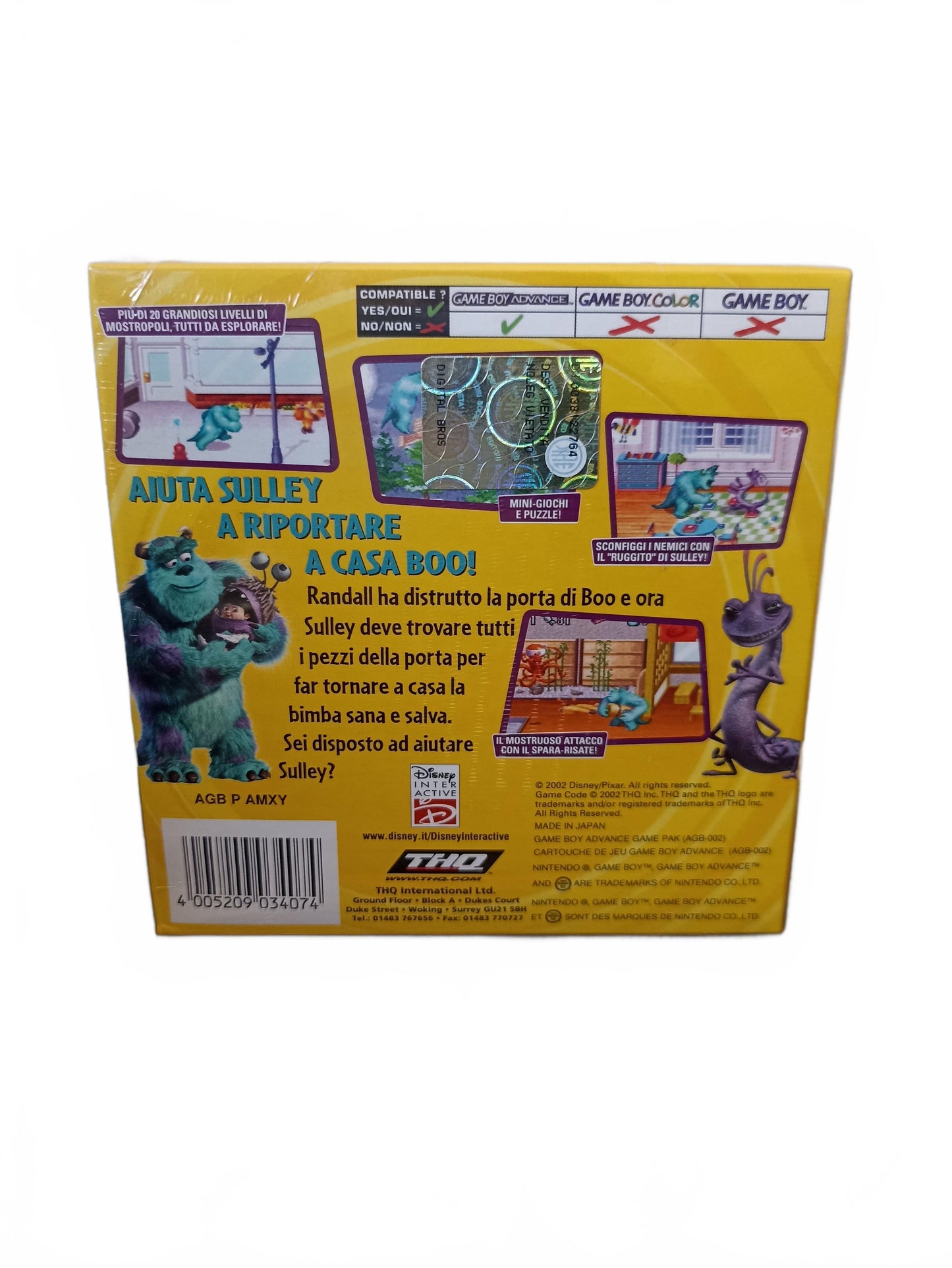 Monstres & Cie — Game Boy Advance — GBA