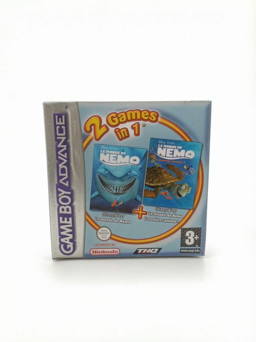 2 Games in 1 : Le Monde de Nemo + Le Monde de Nemo : L’aventure continue — Game Boy Advance — GBA