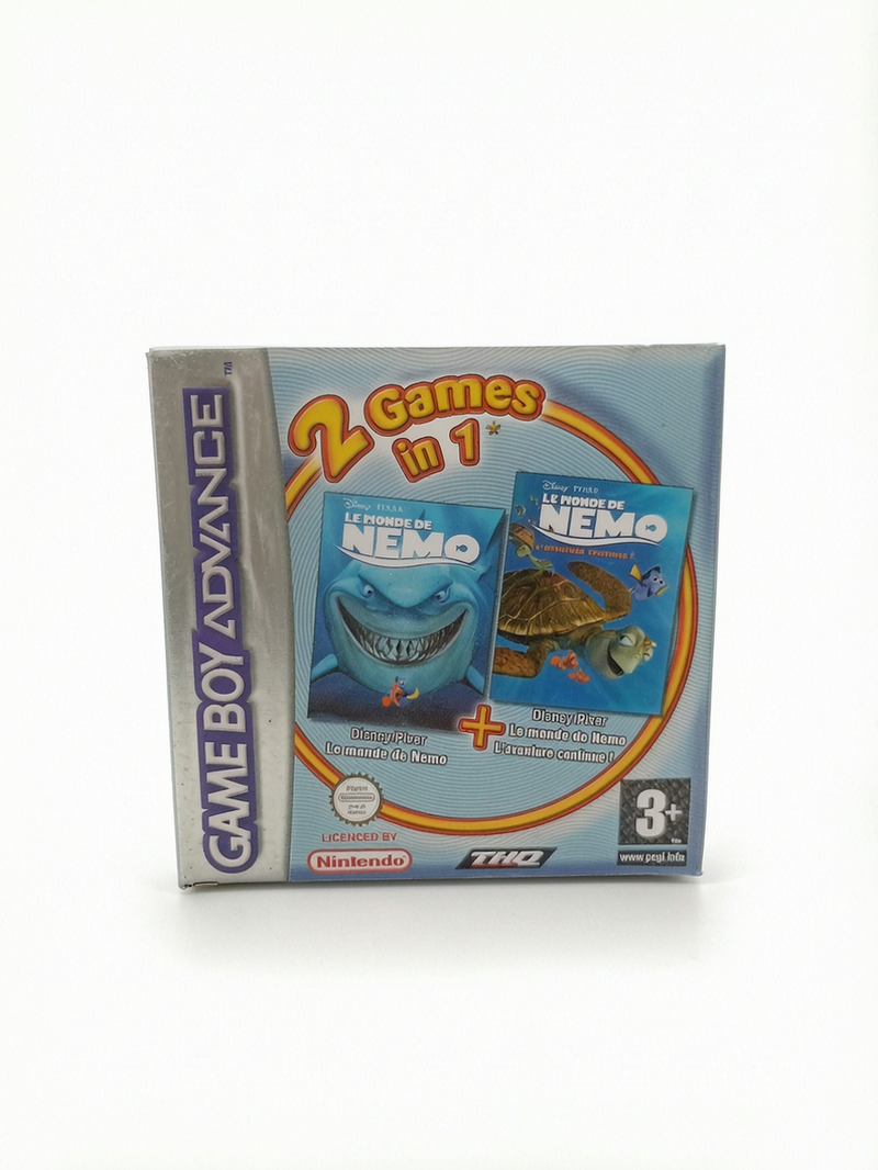 2 Games in 1 : Le Monde de Nemo + Le Monde de Nemo : L’aventure continue — Game Boy Advance — GBA