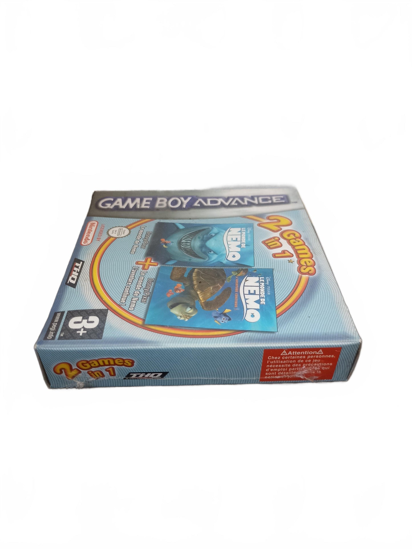 2 Games in 1 : Le Monde de Nemo + Le Monde de Nemo : L’aventure continue — Game Boy Advance — GBA