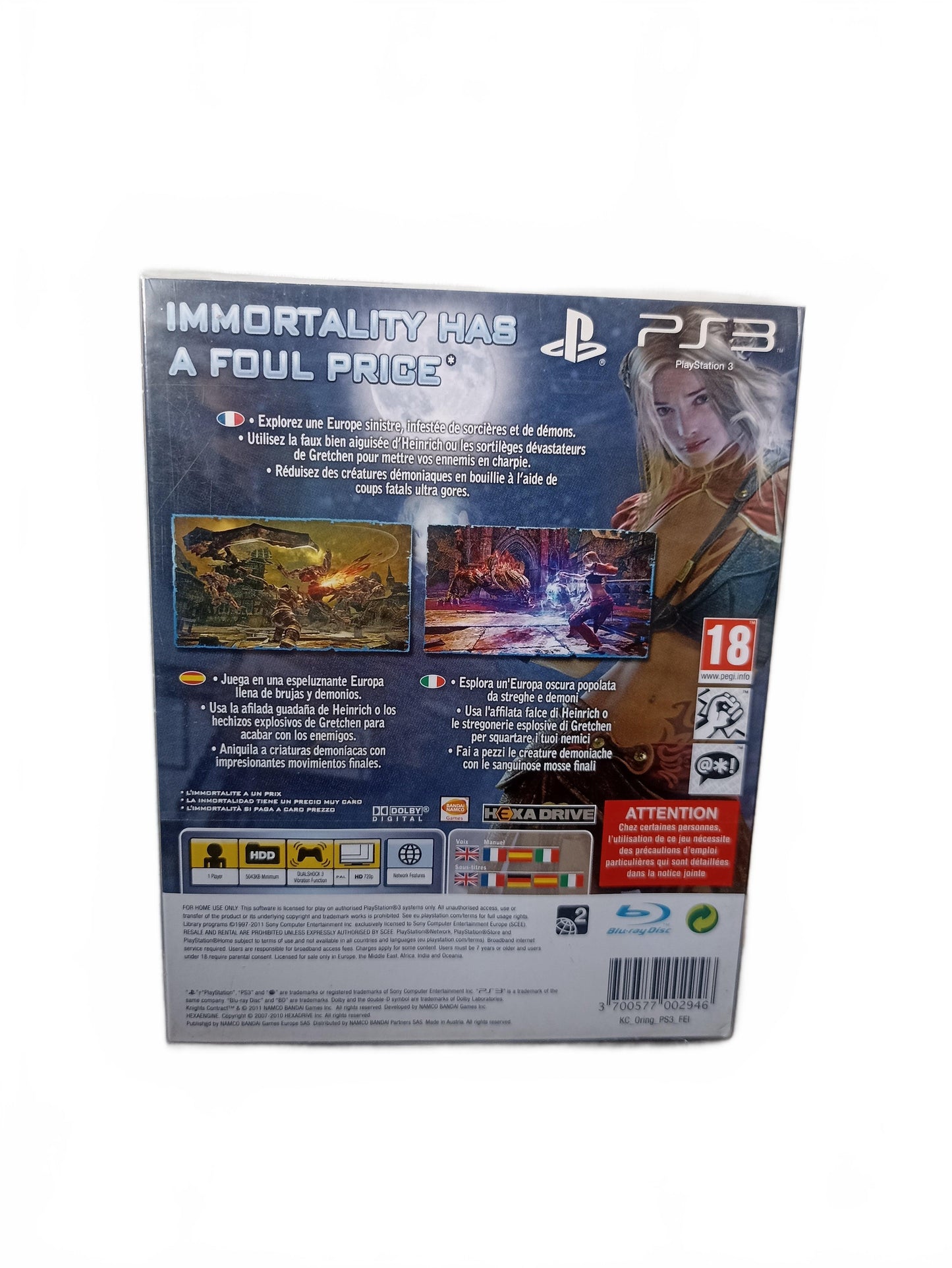 Knights Contract — PlayStation 3 — PS3