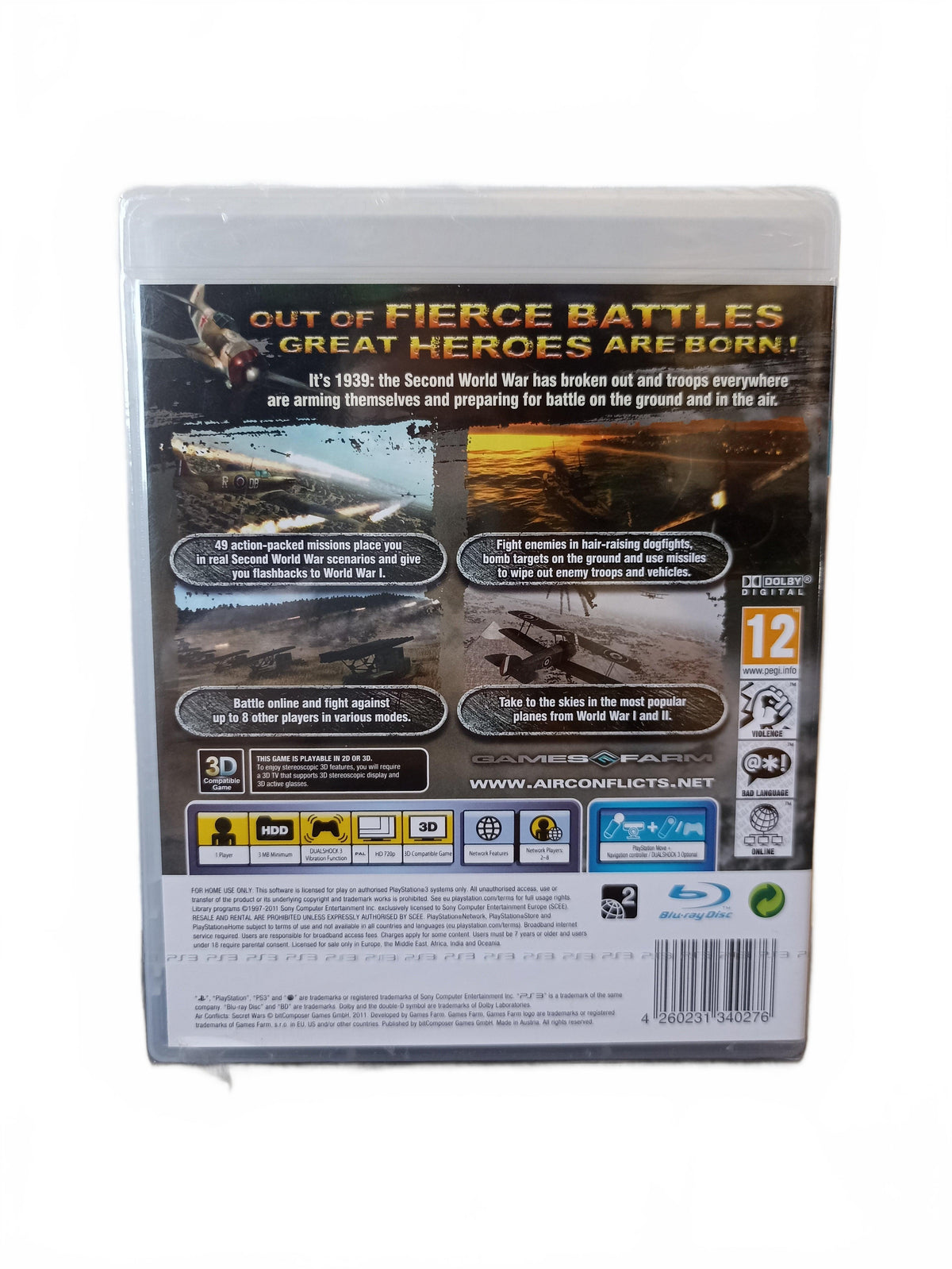 Air Conflicts: Secret Wars — PlayStation 3 — PS3