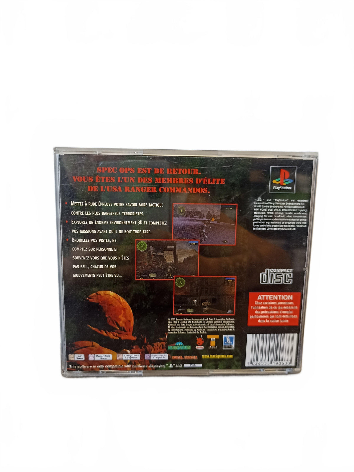 Spec Ops: Ranger Elite — PlayStation — PS1 Seconde Vie