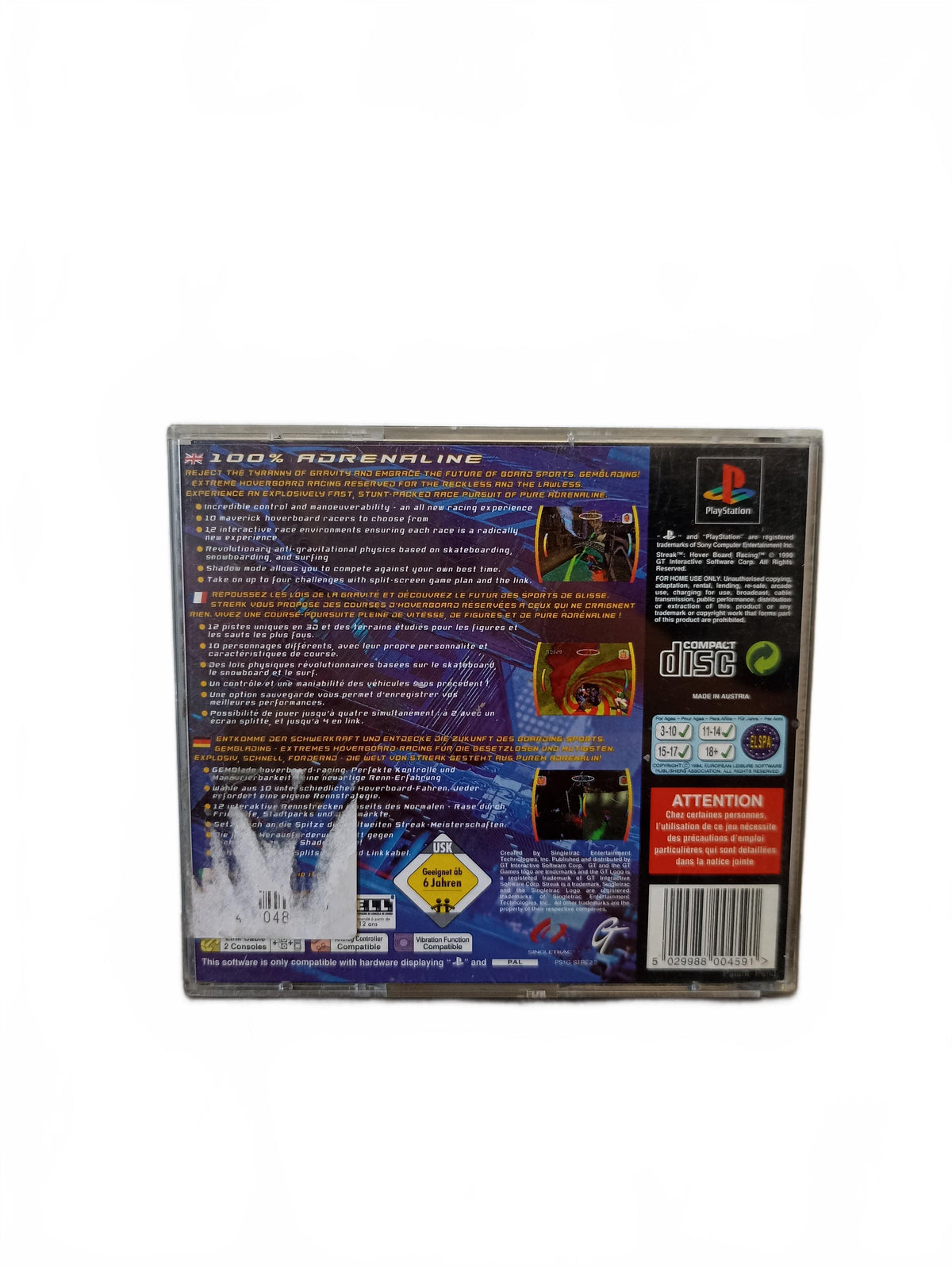 Streak: Hoverboard Racing — PlayStation — PS1 Seconde Vie