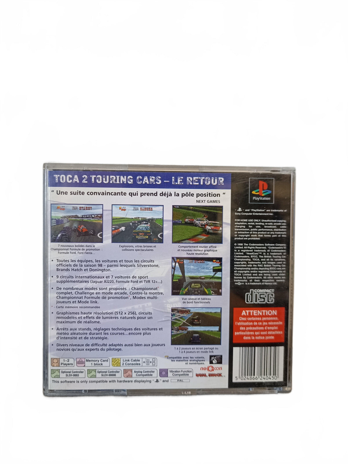 TOCA 2 Touring Cars — PlayStation — PS1 Seconde Vie