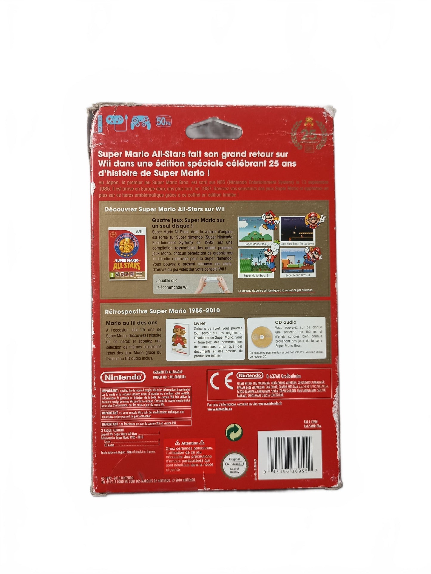 Super Mario All-Stars – Édition 25e anniversaire - Nintendo Wii, coffret