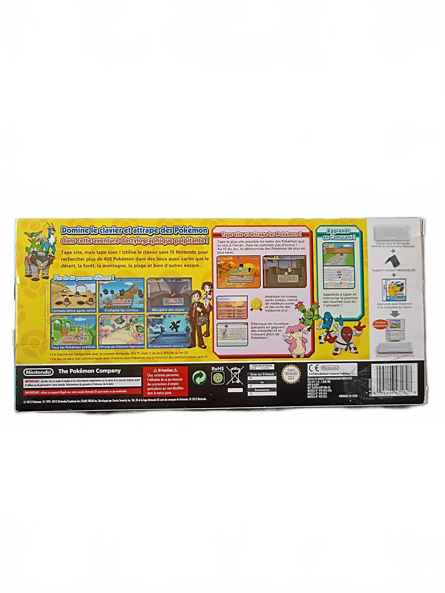 Apprends avec Pokémon : À la conquête du clavier - Nintendo DS, coffret avec clavier