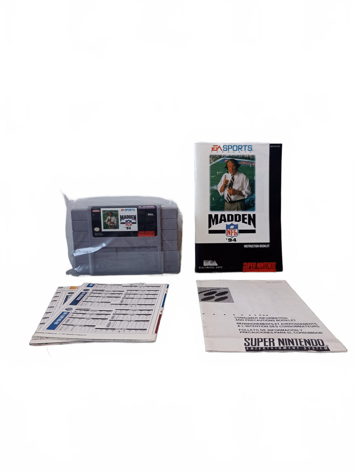 Madden NFL 94 Super Nintendo (SNES) complet en boite