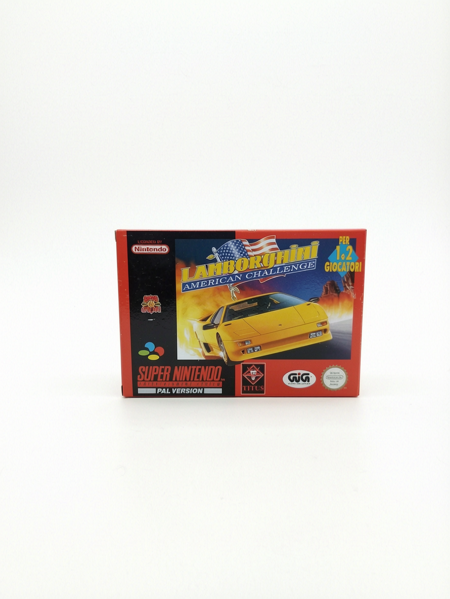 Lamborghini Super Nintendo (SNES) complet en boite