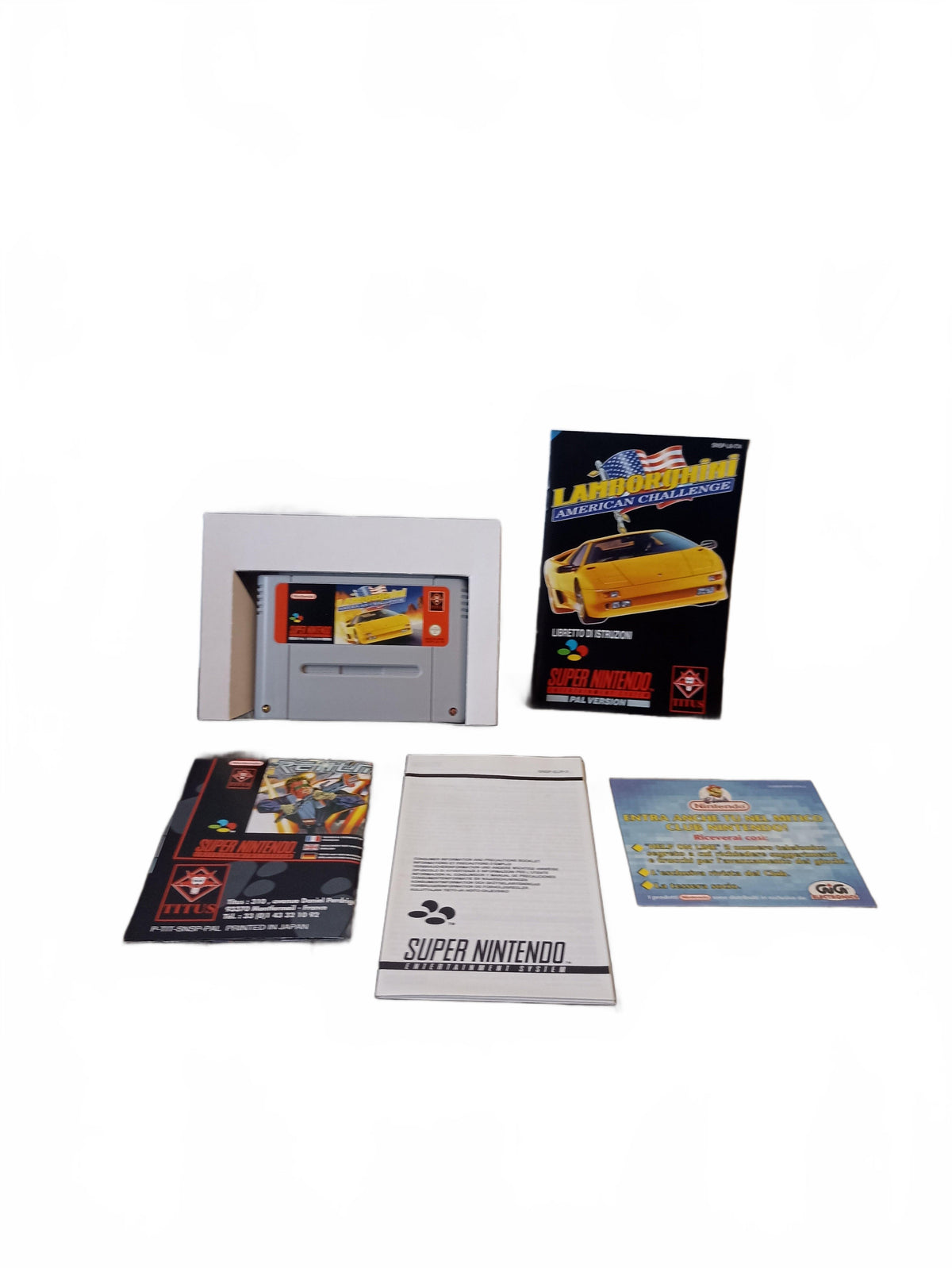 Lamborghini Super Nintendo (SNES) complet en boite