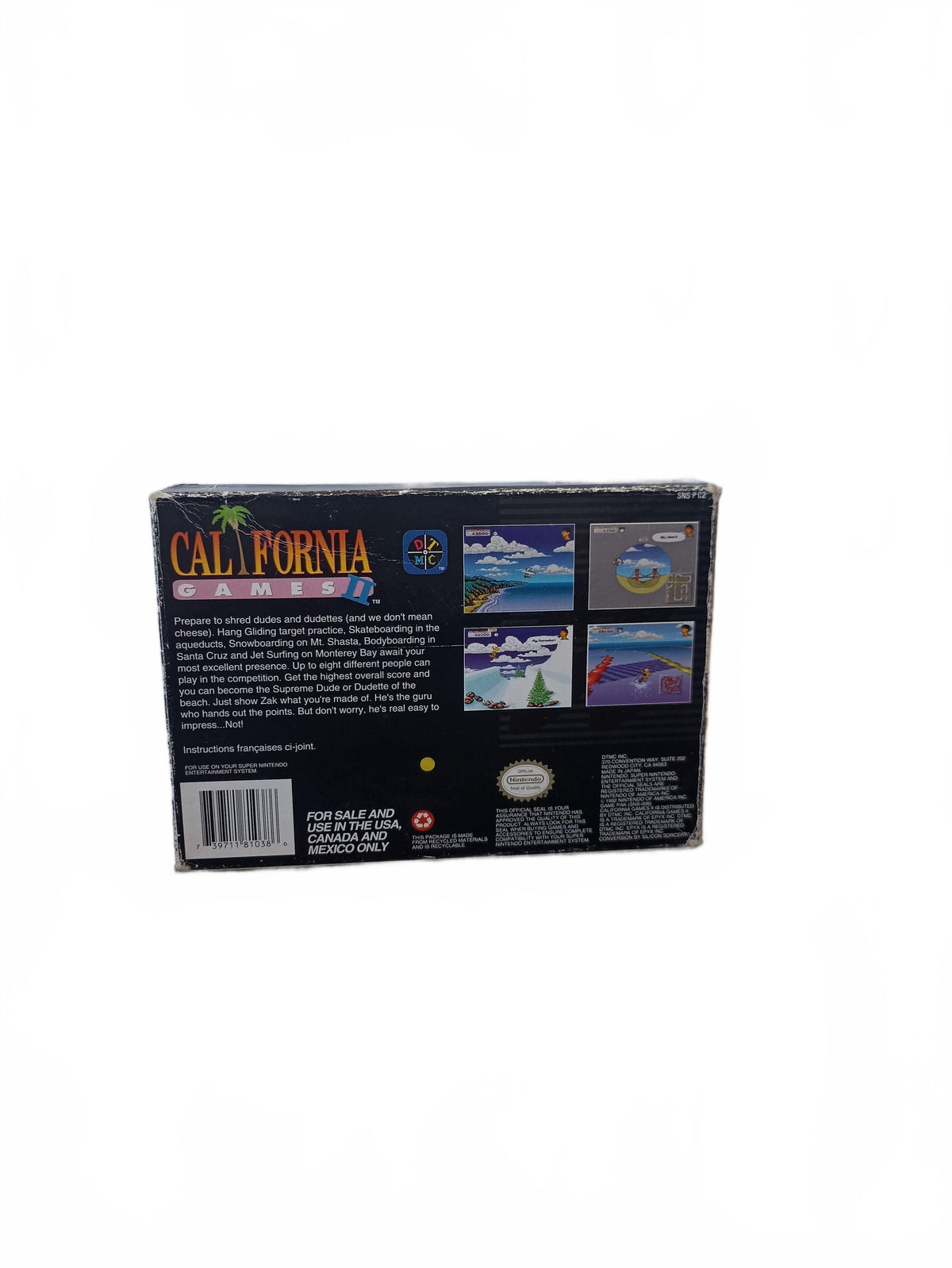California Super Nintendo (SNES) complet en boite
